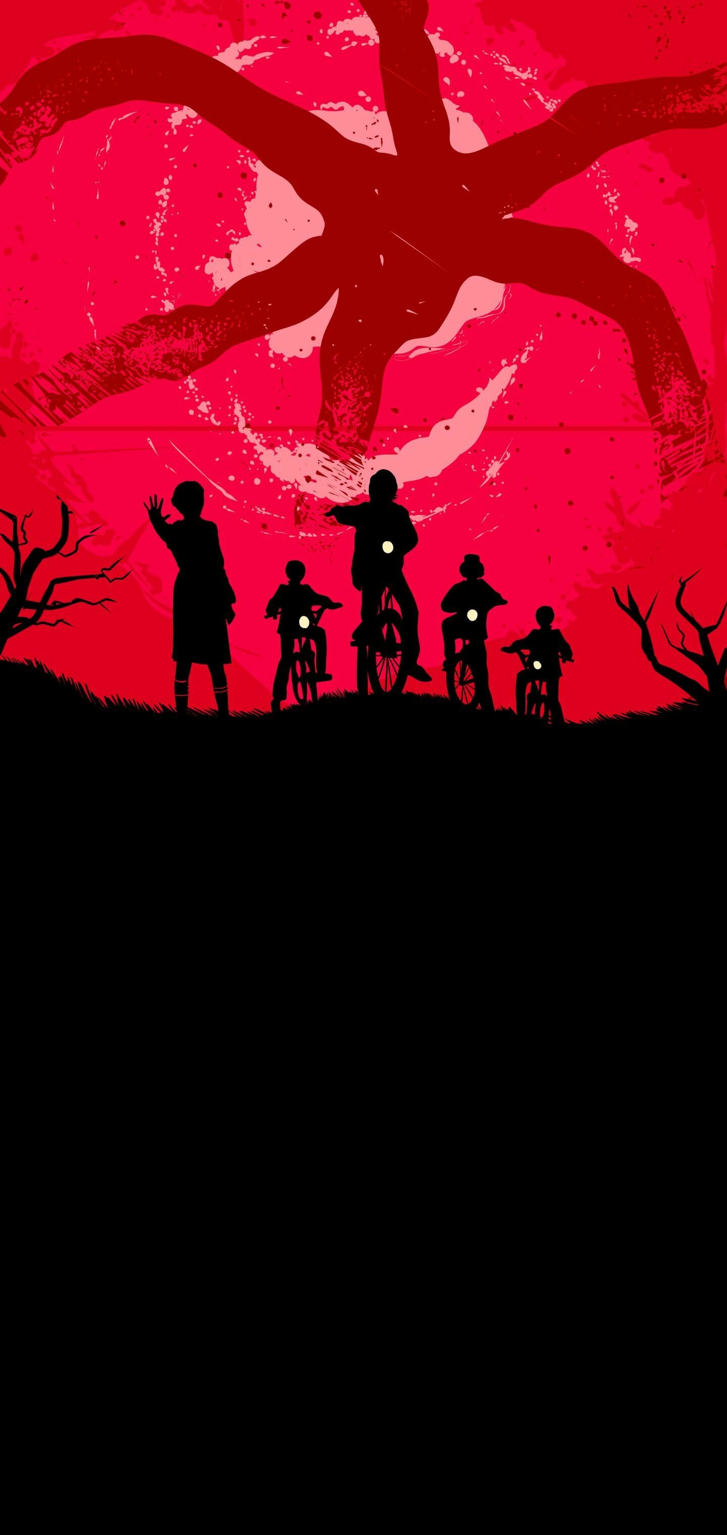 Stranger Things: A human experimentation facility opens a gateway between the Upside Down and the normal world. 1440x3040 HD Background.