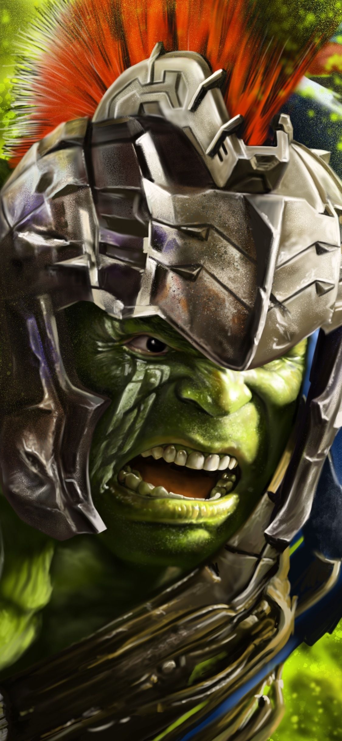 Hulk, Thor Ragnarok, Artwork, Marvel Comics, 1130x2440 HD Phone
