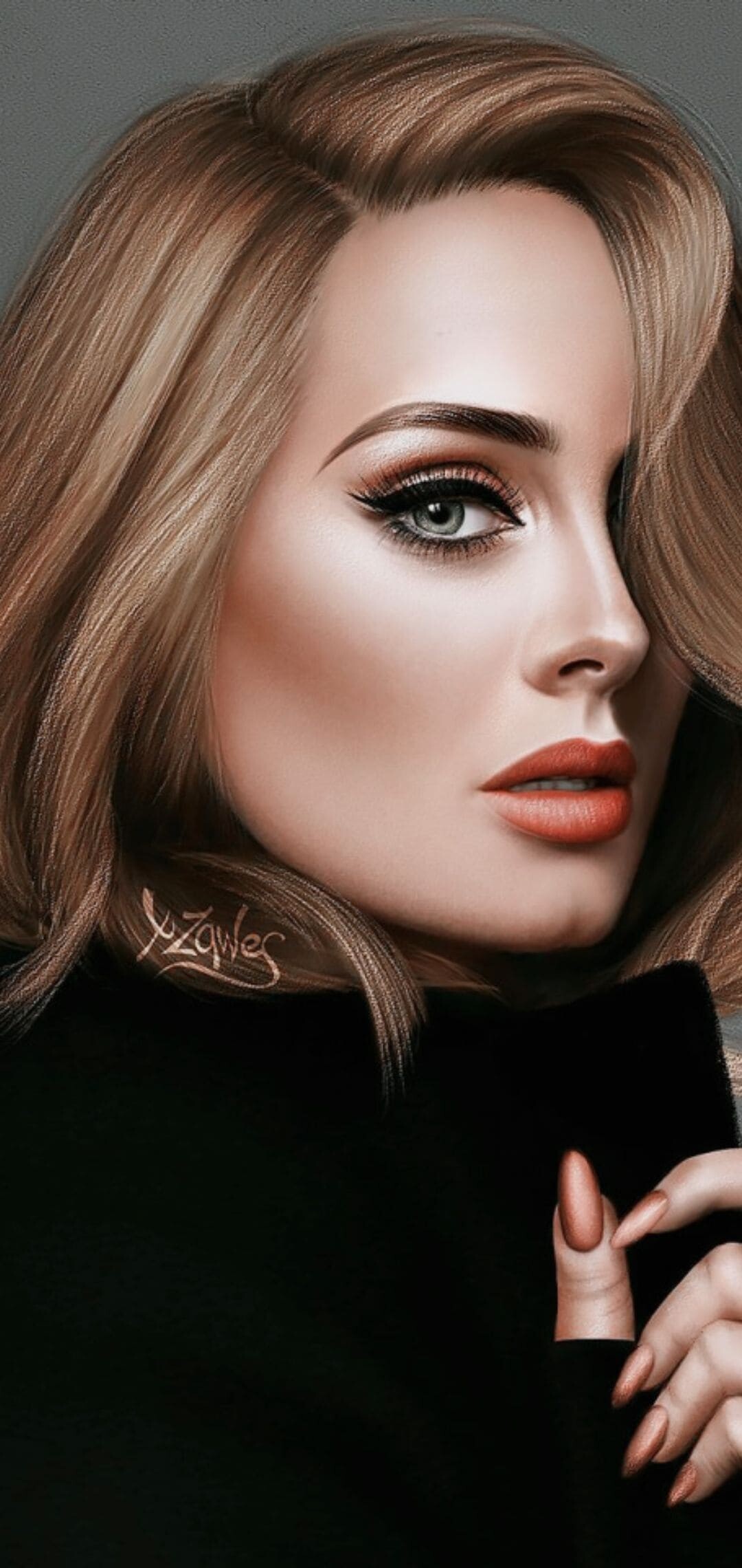 Adele: The lead single, “Hello,” Third studio album, “25”. 1080x2280 HD Background.