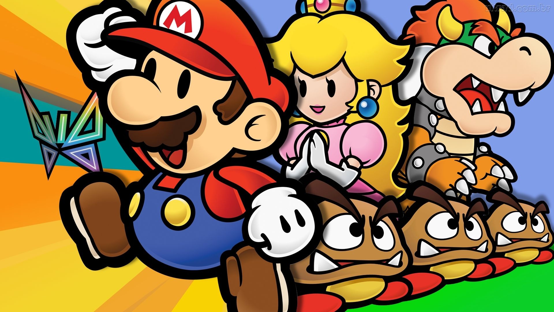 Goomba: Super Mario Bros characters, A platform game developed and published by Nintendo. 1920x1080 Full HD Background.