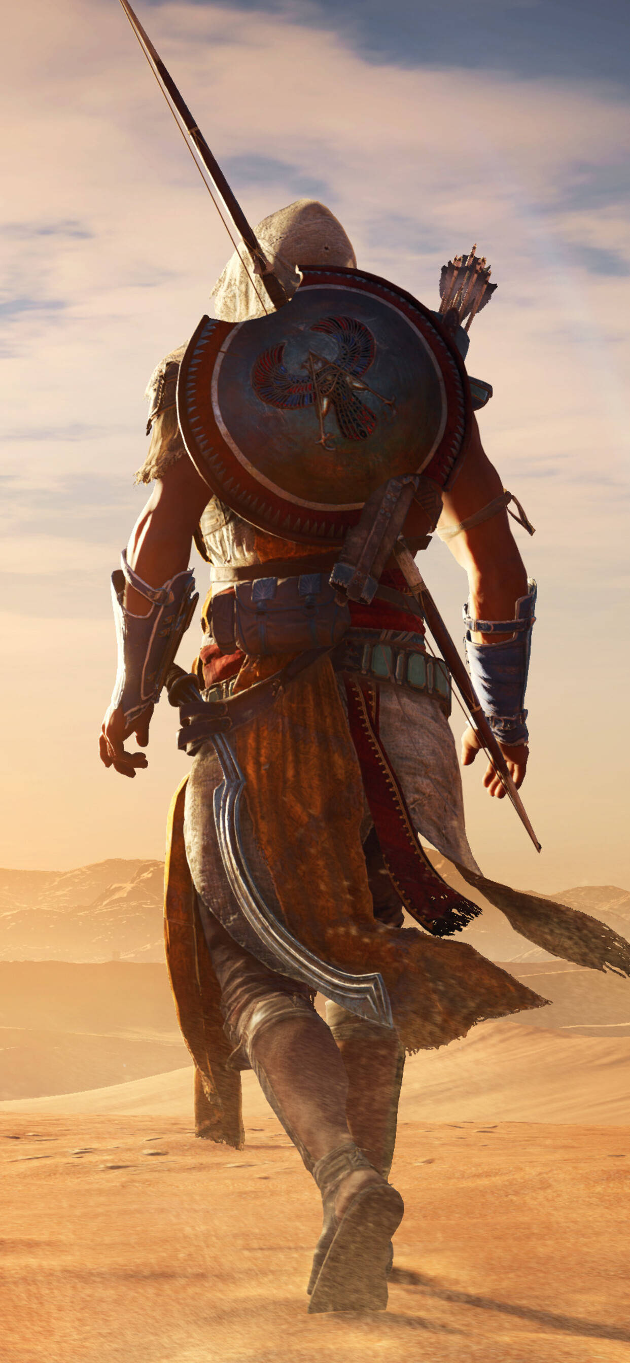 Assassin's Creed: Origins, Bayek of Siwa, Known by the alias Amun. 1250x2690 HD Background.