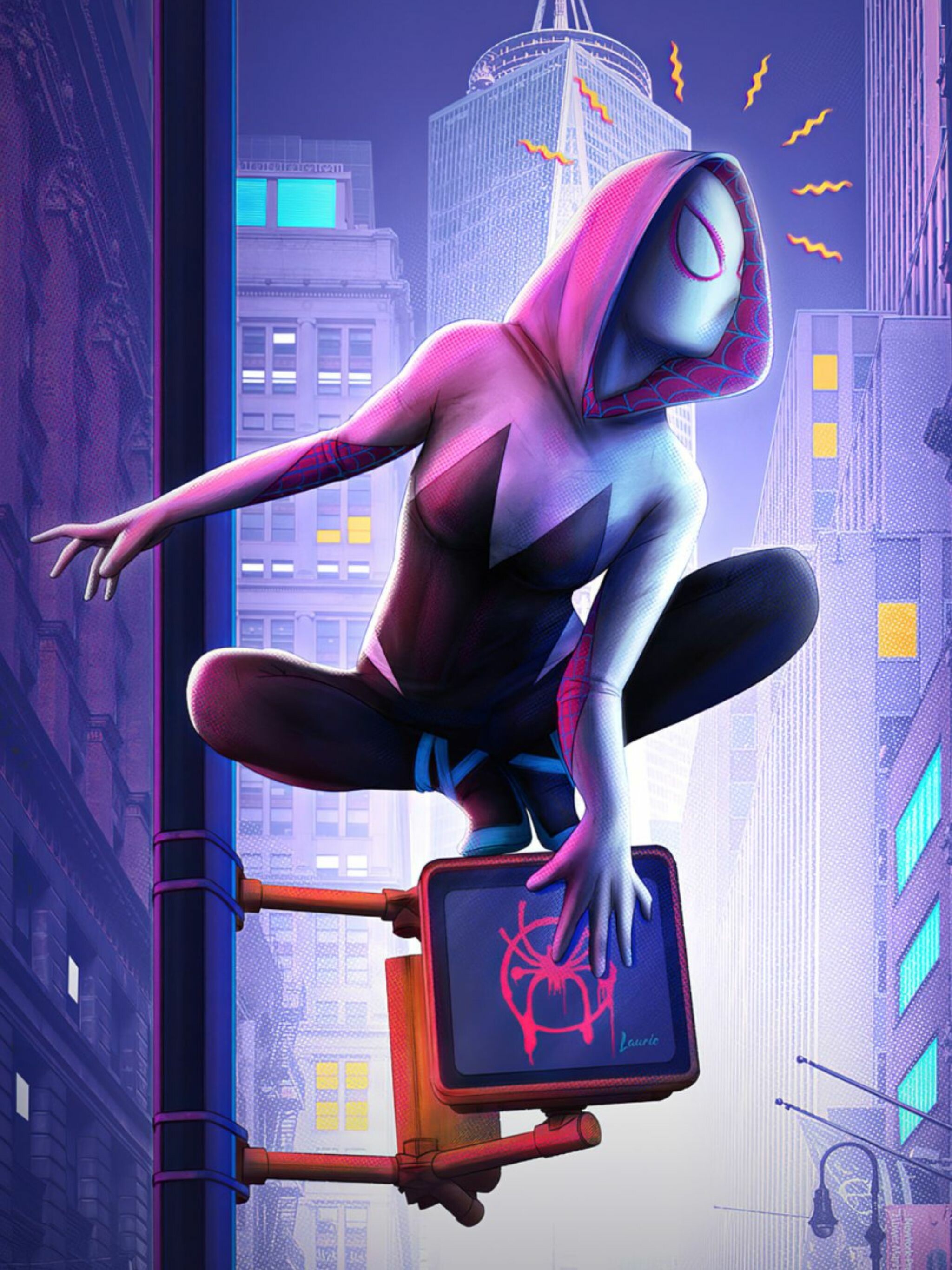 Gwen Stacy: Spider-Woman harbors much of Peter Parker's personality and conflicts along with his powers and abilities. 2050x2740 HD Background.