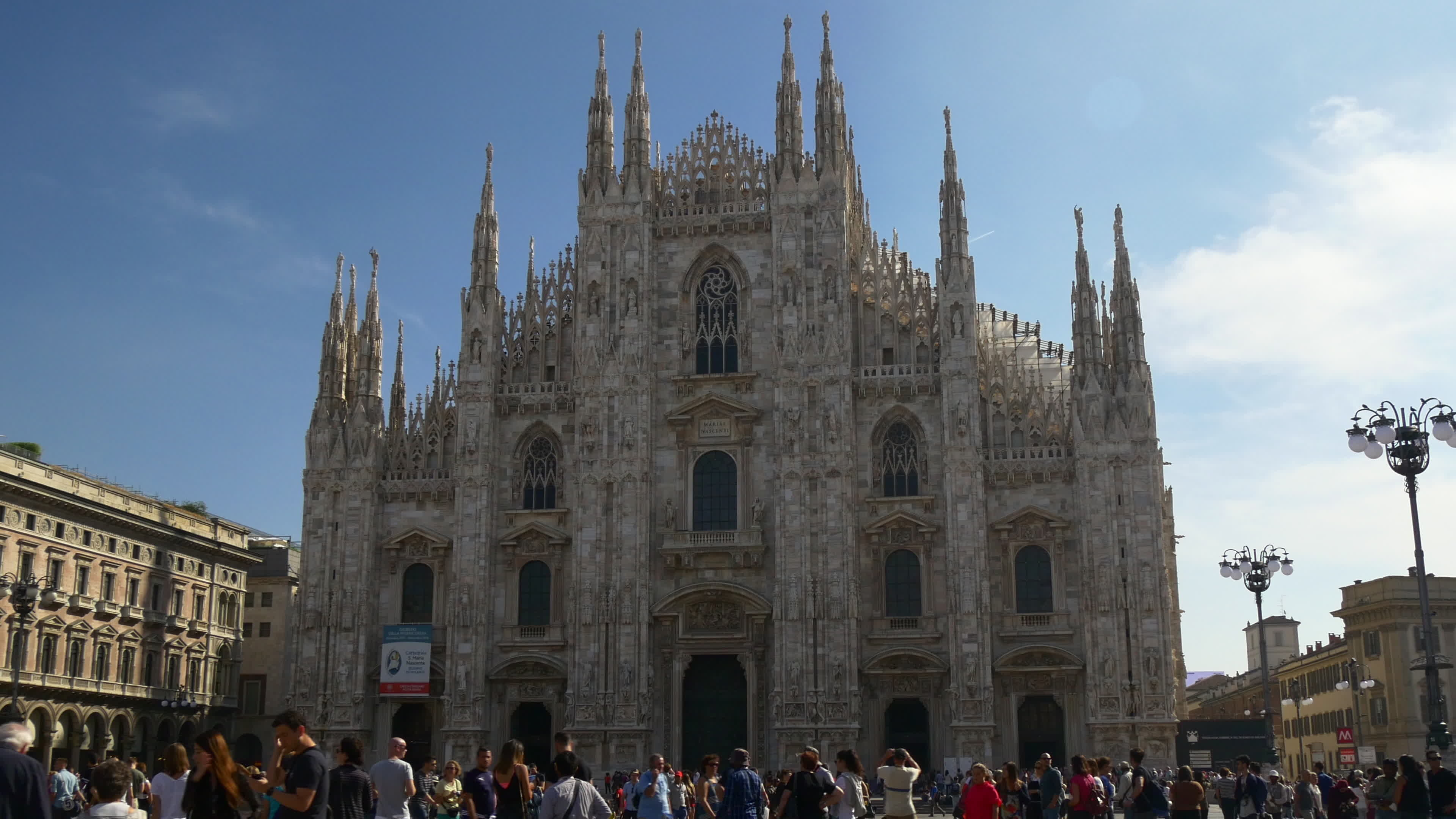 Milan Cathedral, Summer day in Milan, Famous Duomo, Panoramic view, 3840x2160 4K Desktop