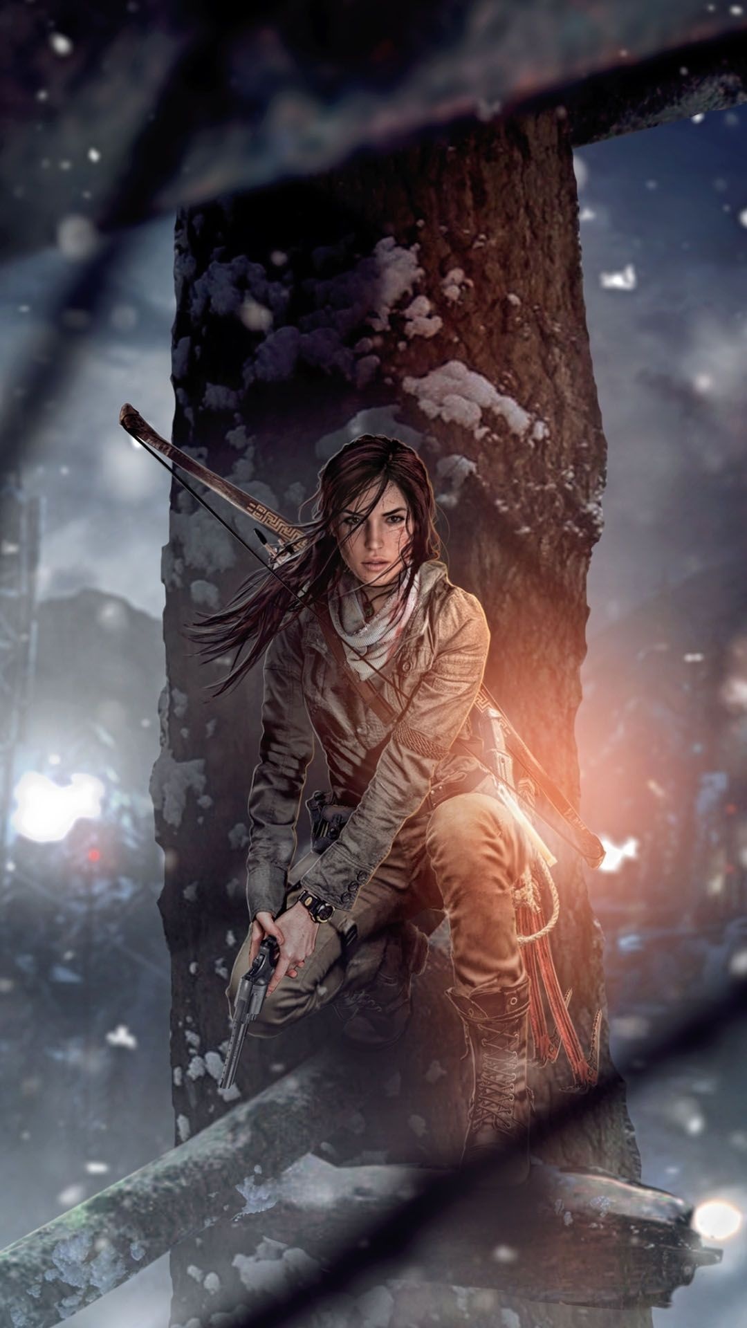 Lara Croft's iconic art, Immersive Tomb Raider experience, Artistic wallpapers, 1080x1920 Full HD Handy
