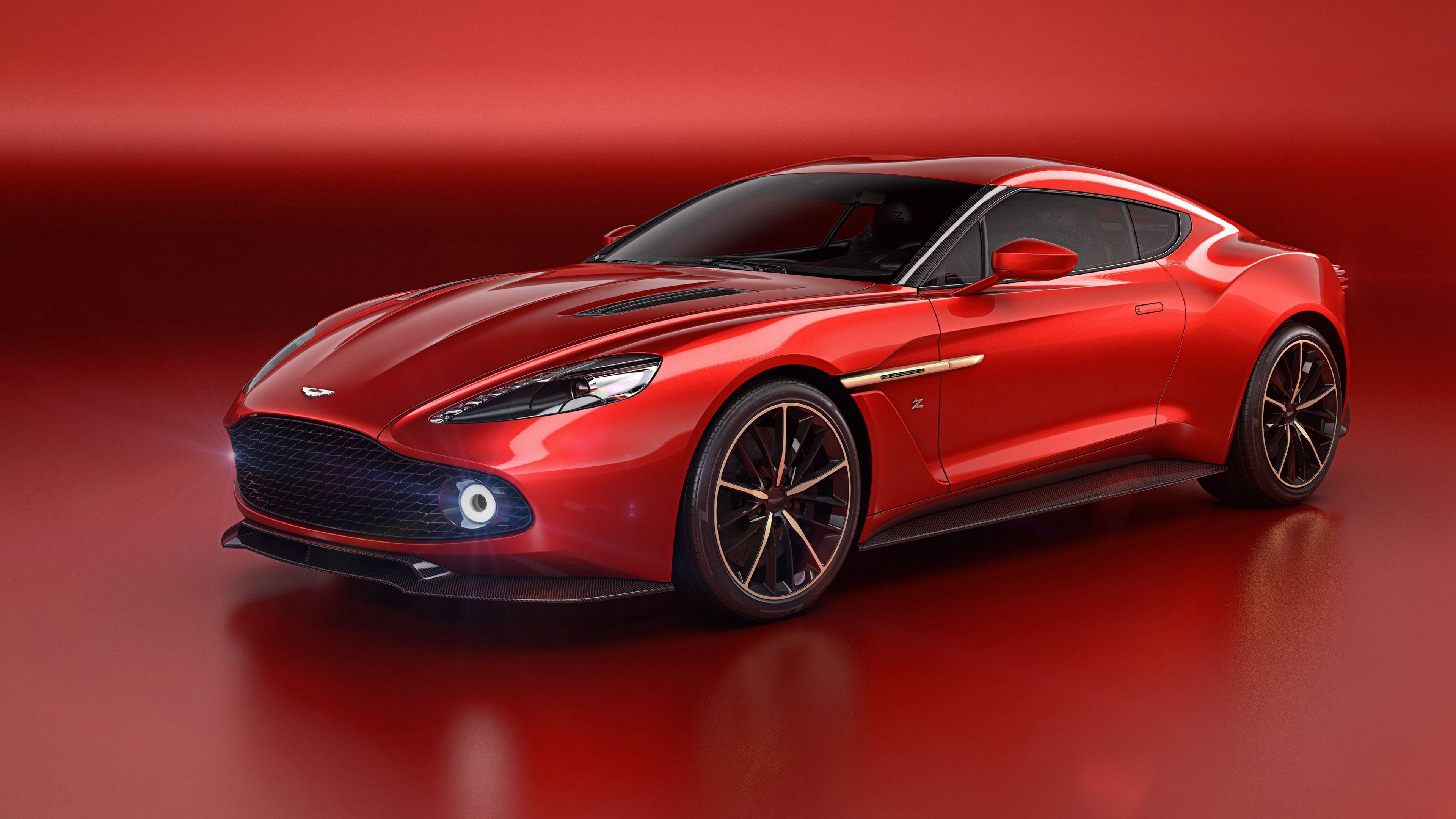 Aston Martin Vanquish, Red sports car, Aston Martin excellence, Captivating beauty, 3840x2160 4K Desktop