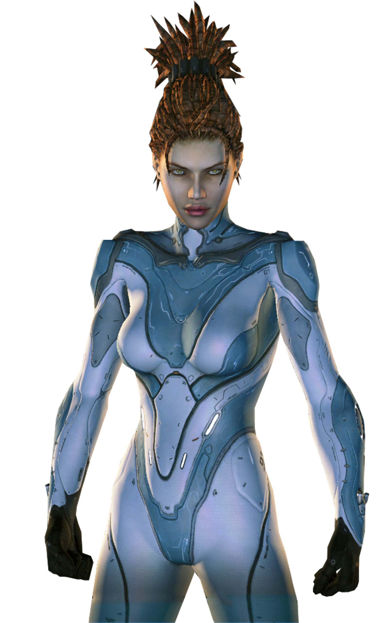 Ghost (Kerrigan): Sarah Louise Kerrigan wearing a standard armor of Terran agents, StarCraft 2 by Blizzard. 1600x2560 HD Wallpaper.