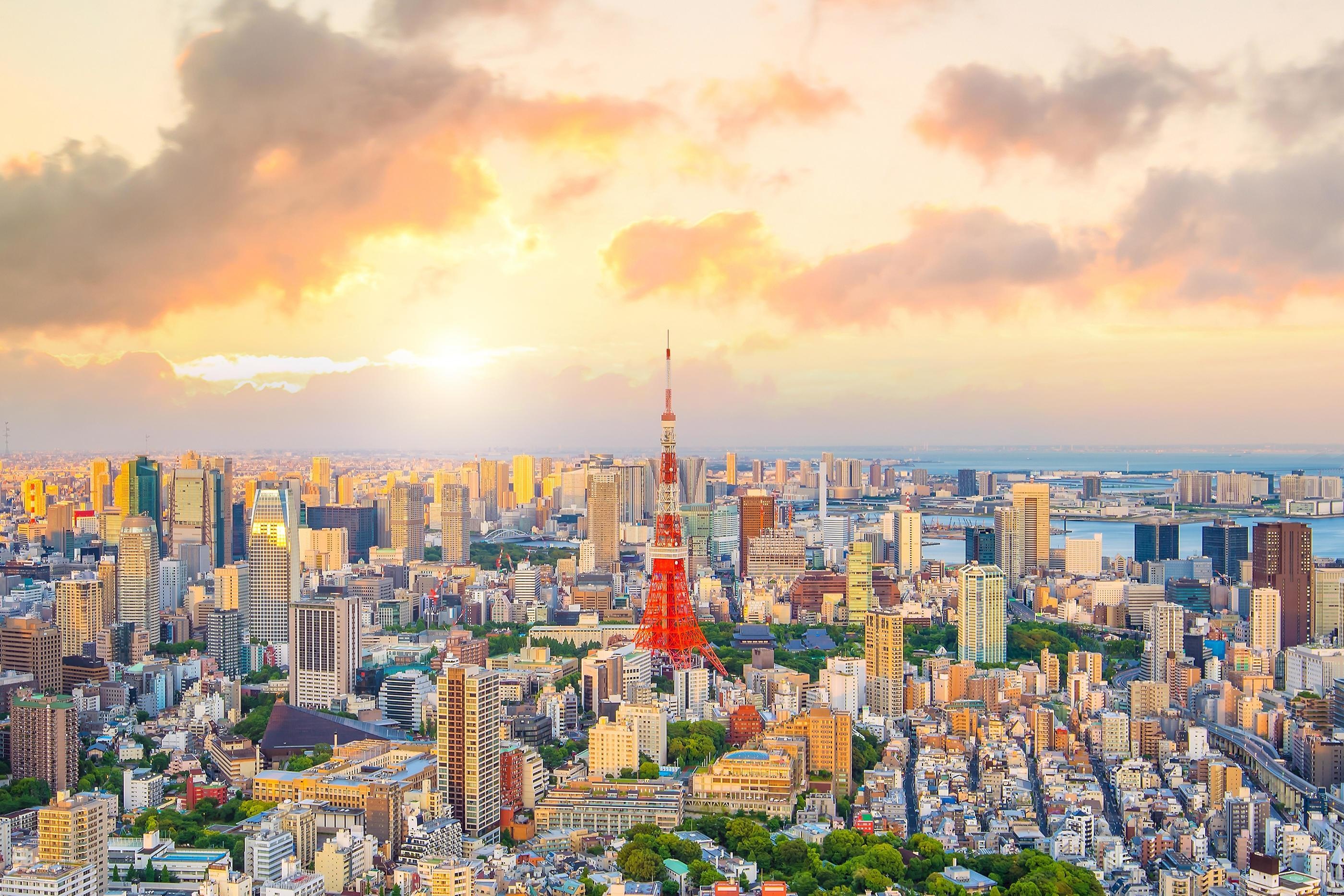 Japan Skyline, Tokyo Tower, Stock photo, 2800x1870 HD Desktop