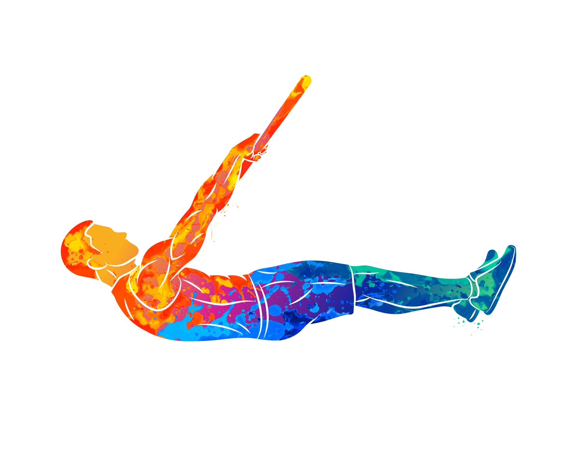 Horizontal Bar: Abstract, Abdominal exercises on the horizontal bar, Functional training with own weight, Street workout training, Calisthenics workout, Vector illustration. 1920x1540 HD Wallpaper.