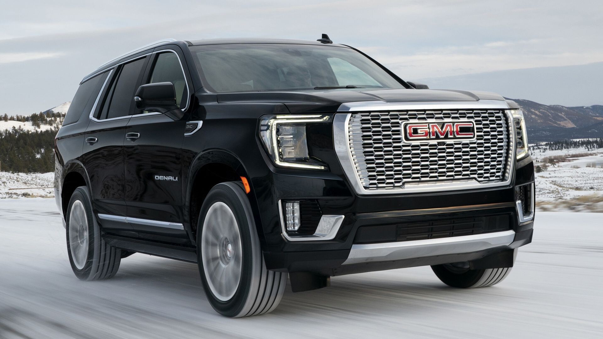 GMC: 2021 Yukon, A truck with a bold look, A redesigned front fascia and grille. 1920x1080 Full HD Wallpaper.