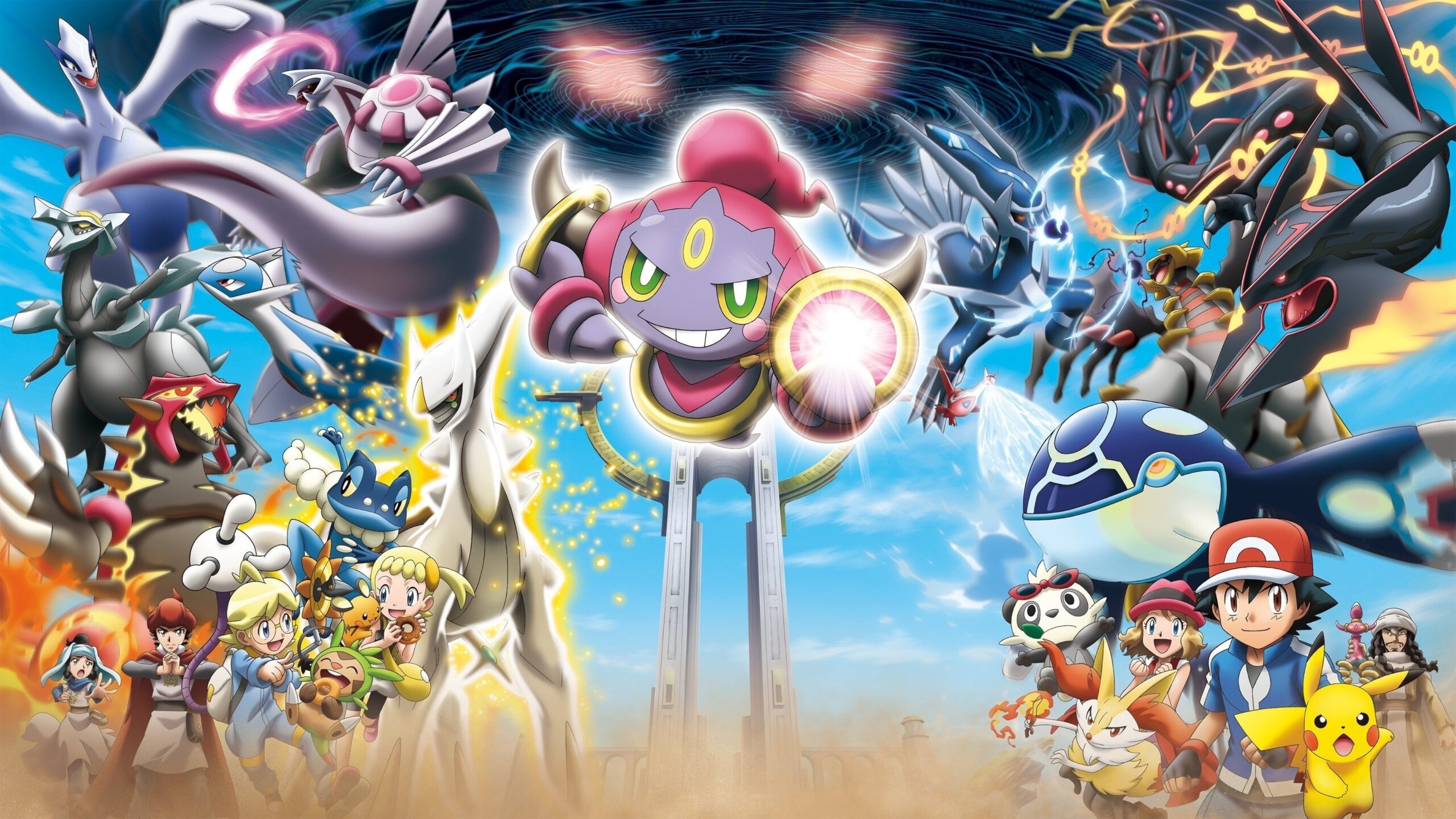 Hoopa, Clash of Ages, Exciting Pokmon movie, 2560x1440 HD Desktop