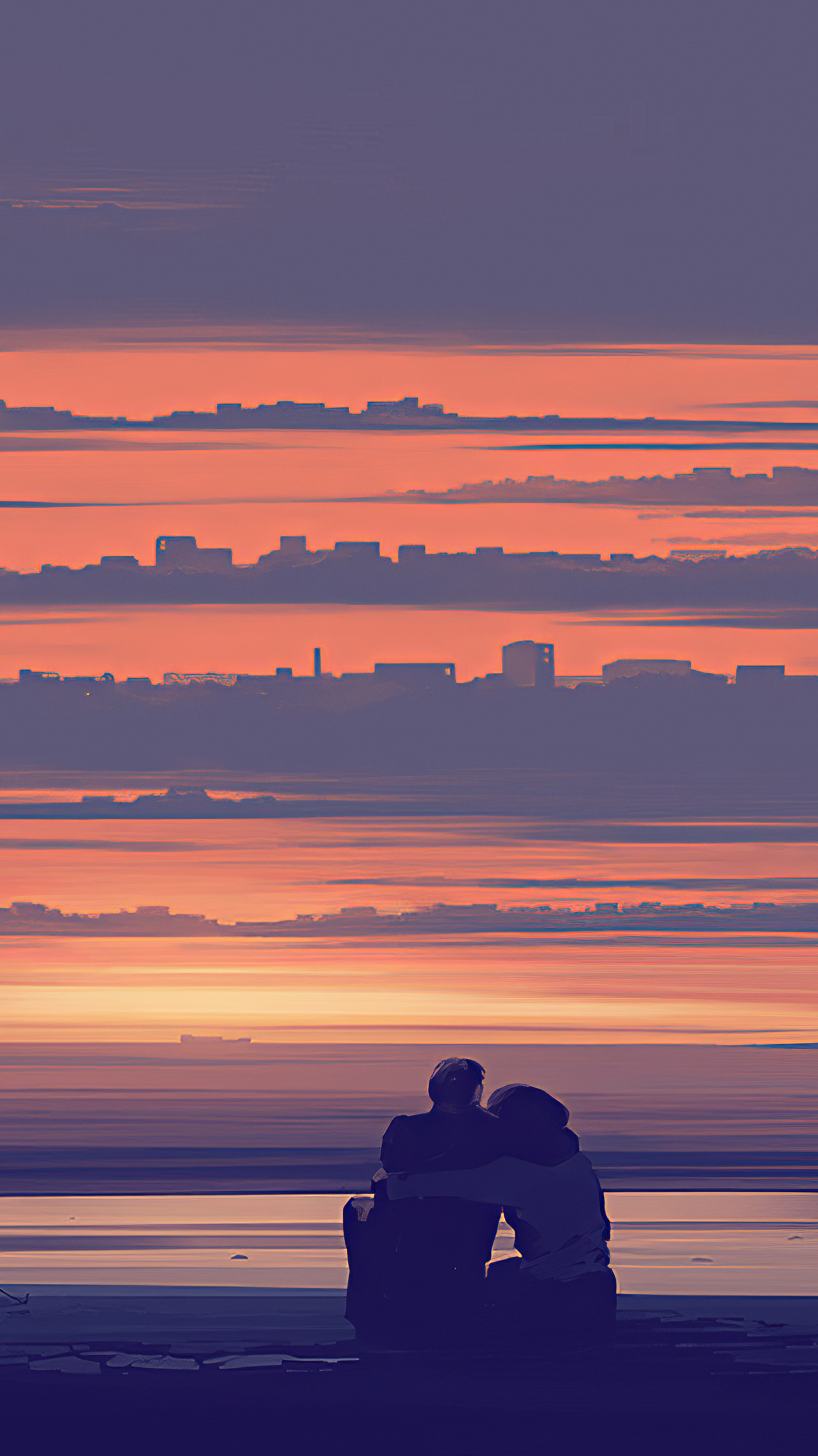 Couple in love, Sea side, Sony Xperia X, HD wallpapers, 2160x3840 4K Phone