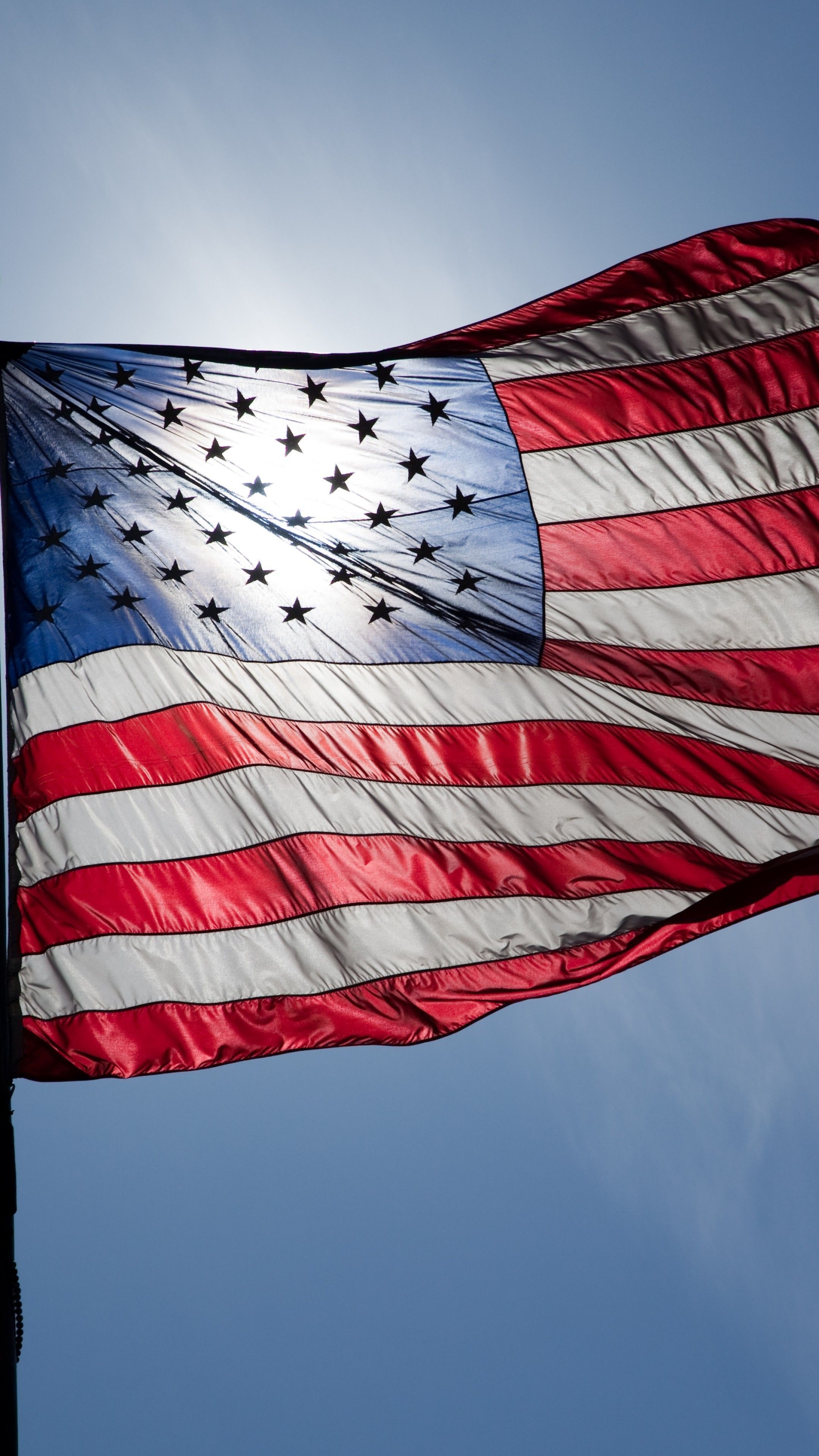 American Flag, American flag sky wallpapers, Top free backgrounds, Patriotic symbol, 2160x3840 4K Handy