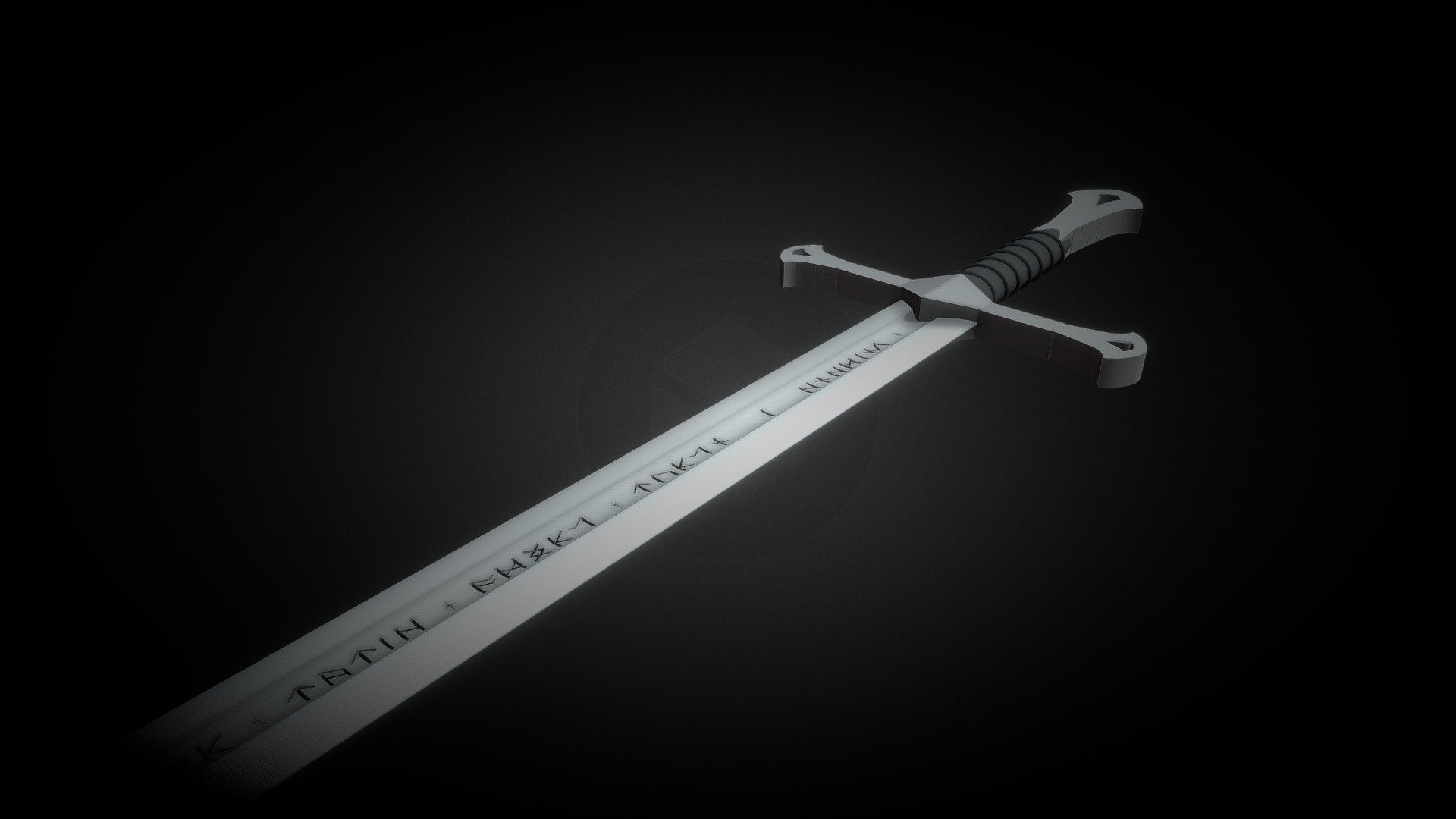 Anduril Sword, Flame of the West, Michael Ironstone's creation, 3D model, 1920x1080 Full HD Desktop