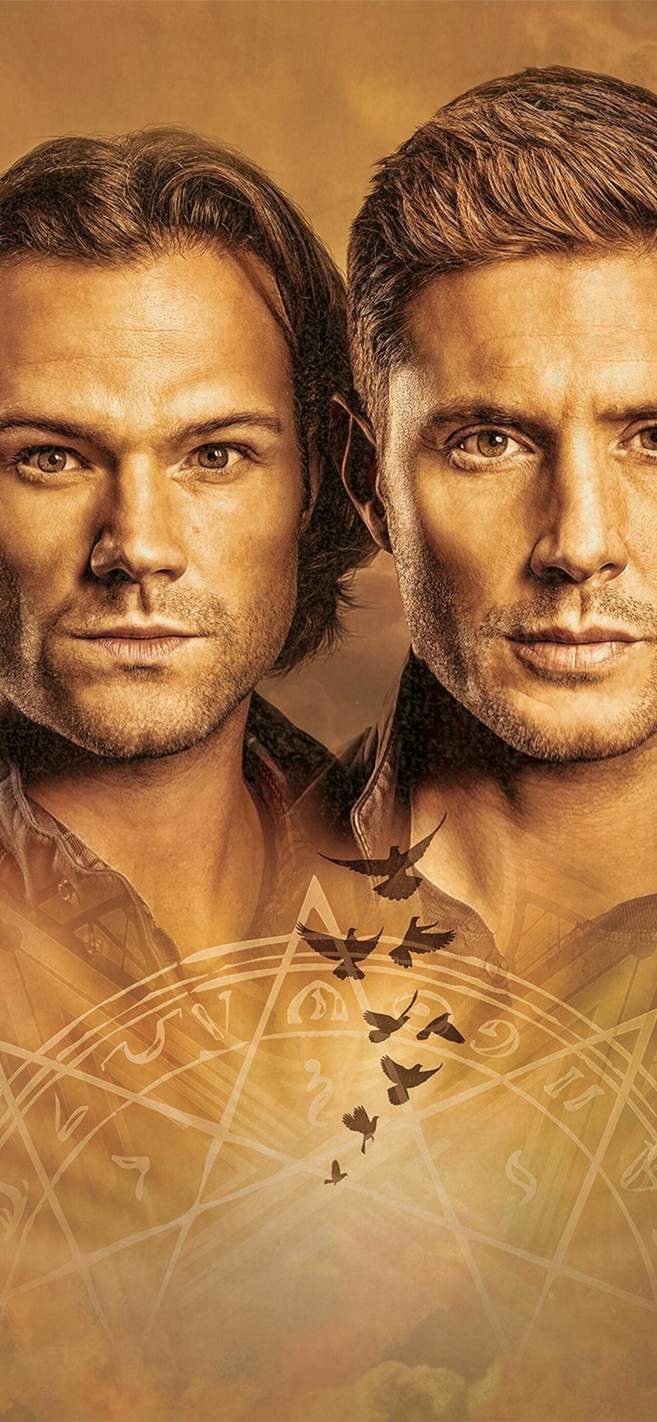 Supernatural: Brothers, Raised by their father as soldiers who track mysterious and demonic creatures. 1290x2780 HD Wallpaper.