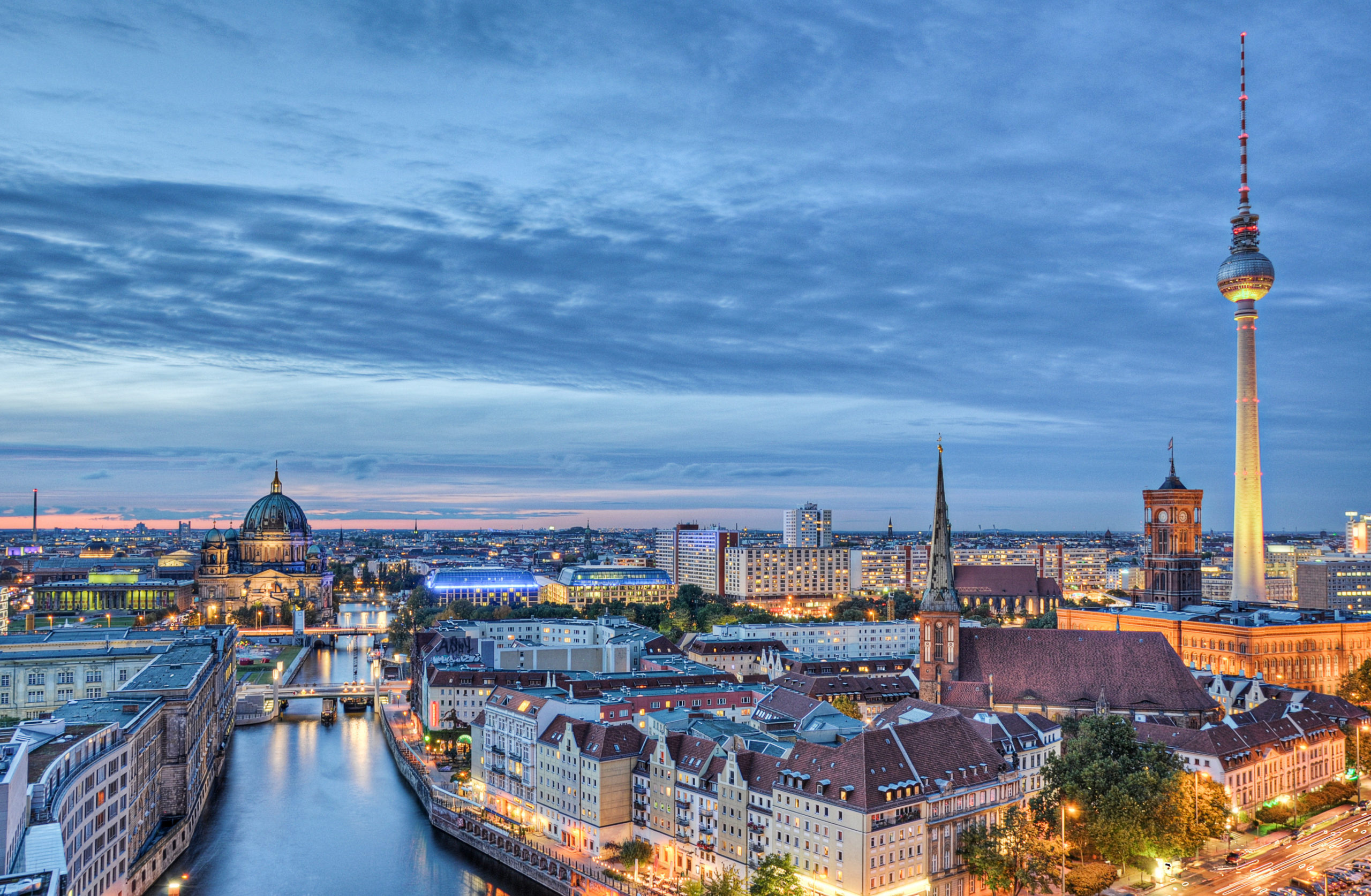 Berlin skyline, Germany Strong Cities Network, 2560x1680 HD Desktop