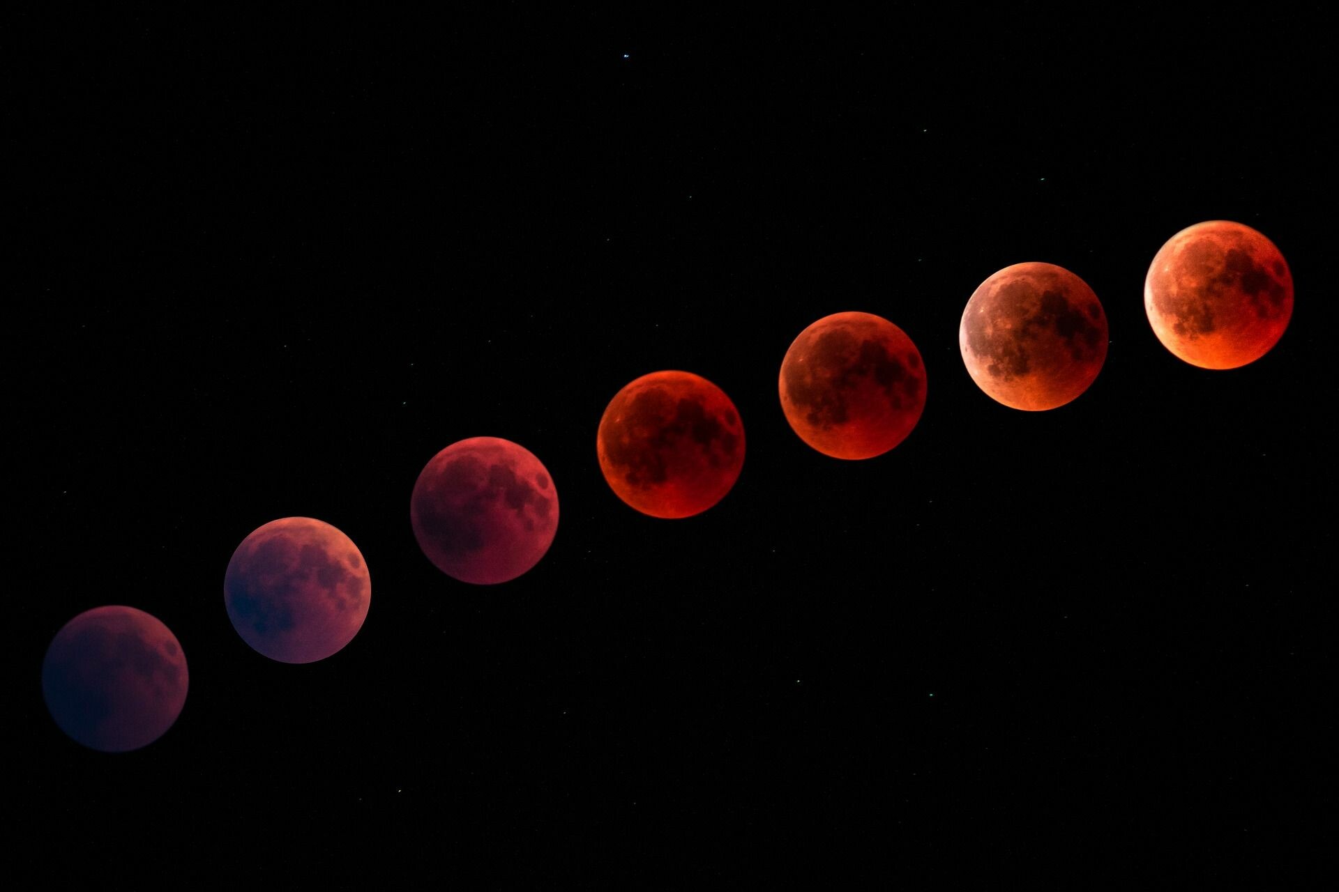 Eerie blood red moon, Mysterious celestial event, Enigma in the sky, Astronomical marvel, 1920x1280 HD Desktop