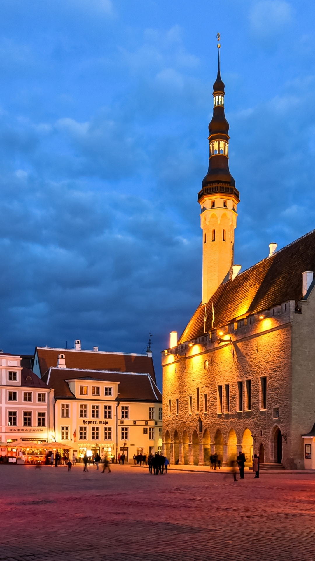 Das Estnische Rathaus, ein kulturelles Wahrzeichen in Tallinn, 1080x1920 Full HD Handy