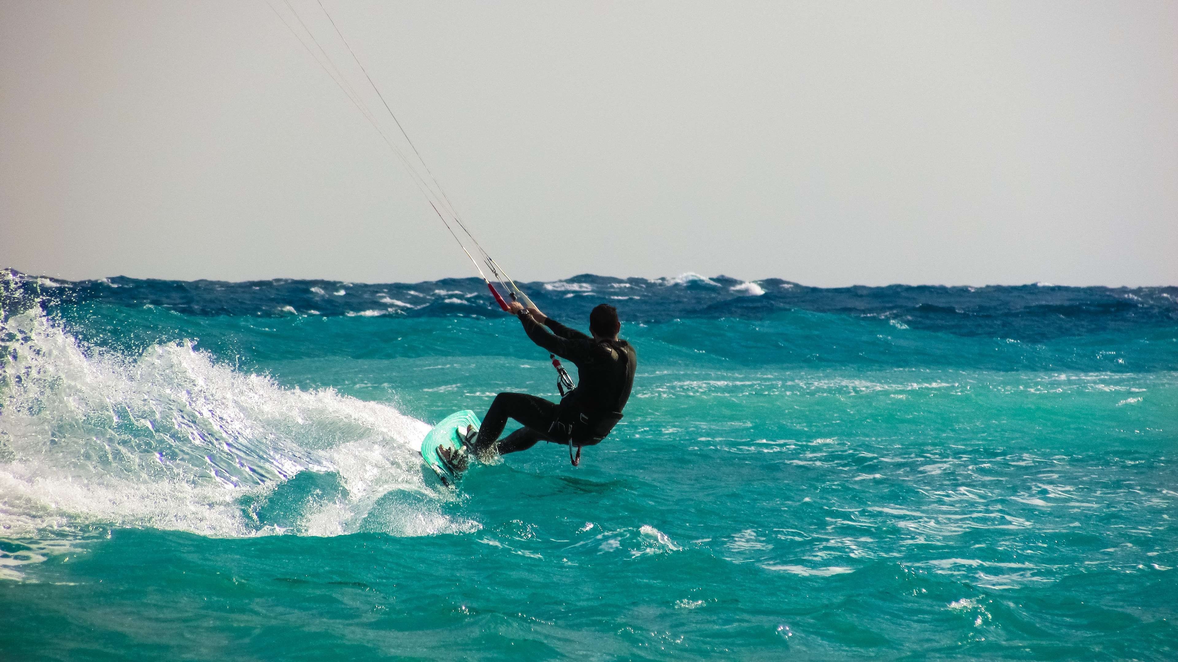 Action-packed kiteboarding, Adrenaline rush, Surfing with the wind, Freedom and fun, 3840x2160 4K Desktop