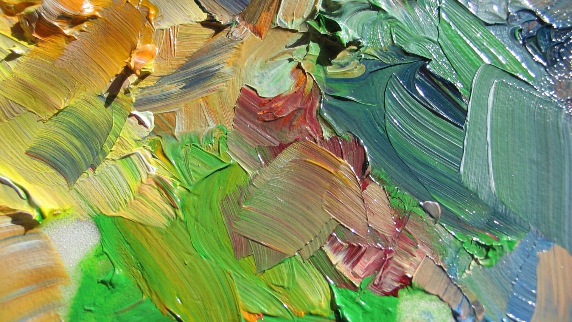 Abstract, Art, Colorful, Brush strokes, 1920x1080 Full HD Desktop