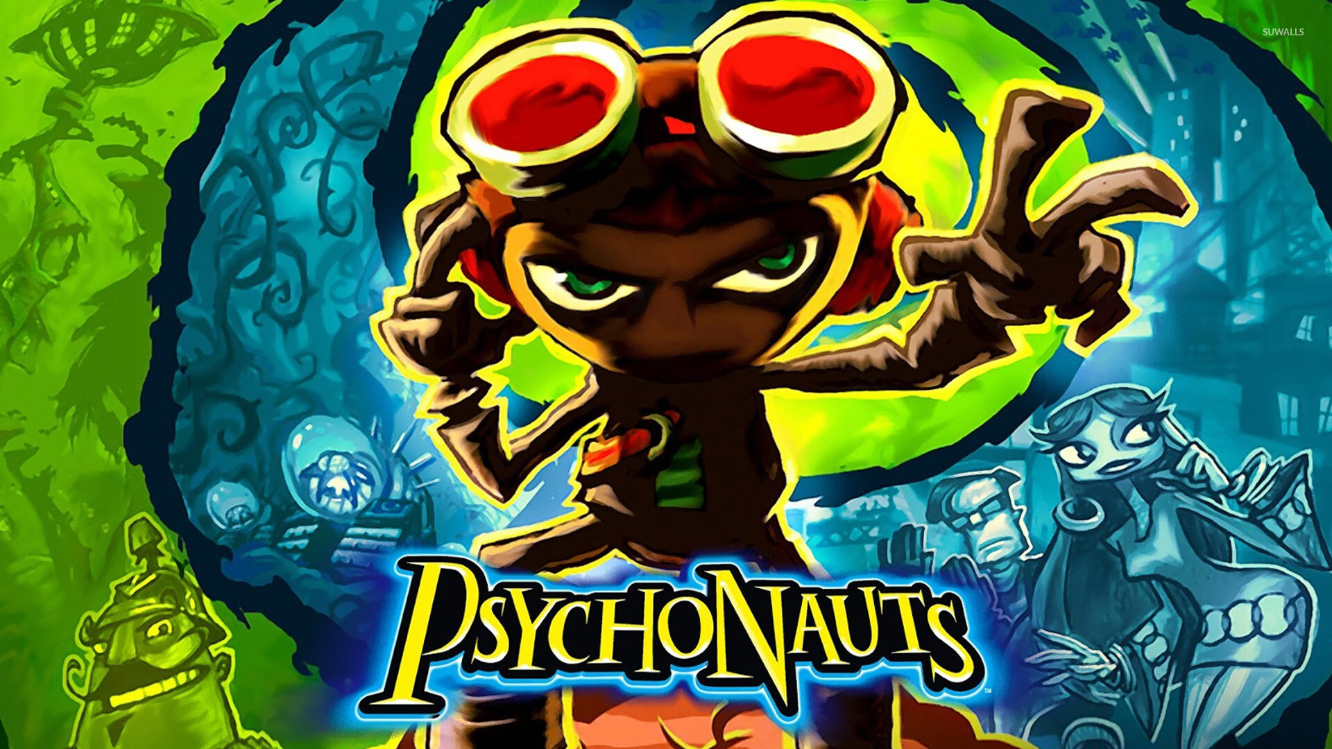 Psychonauts 2: A platform-adventure game with cinematic style. 1920x1080 Full HD Background.