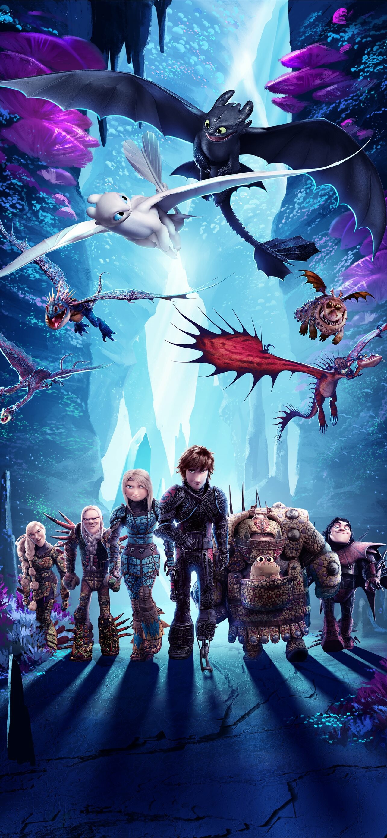 How to Train Your Dragon: HTTYD 3, The fifth highest-grossing animated film of 2019. 1290x2780 HD Background.
