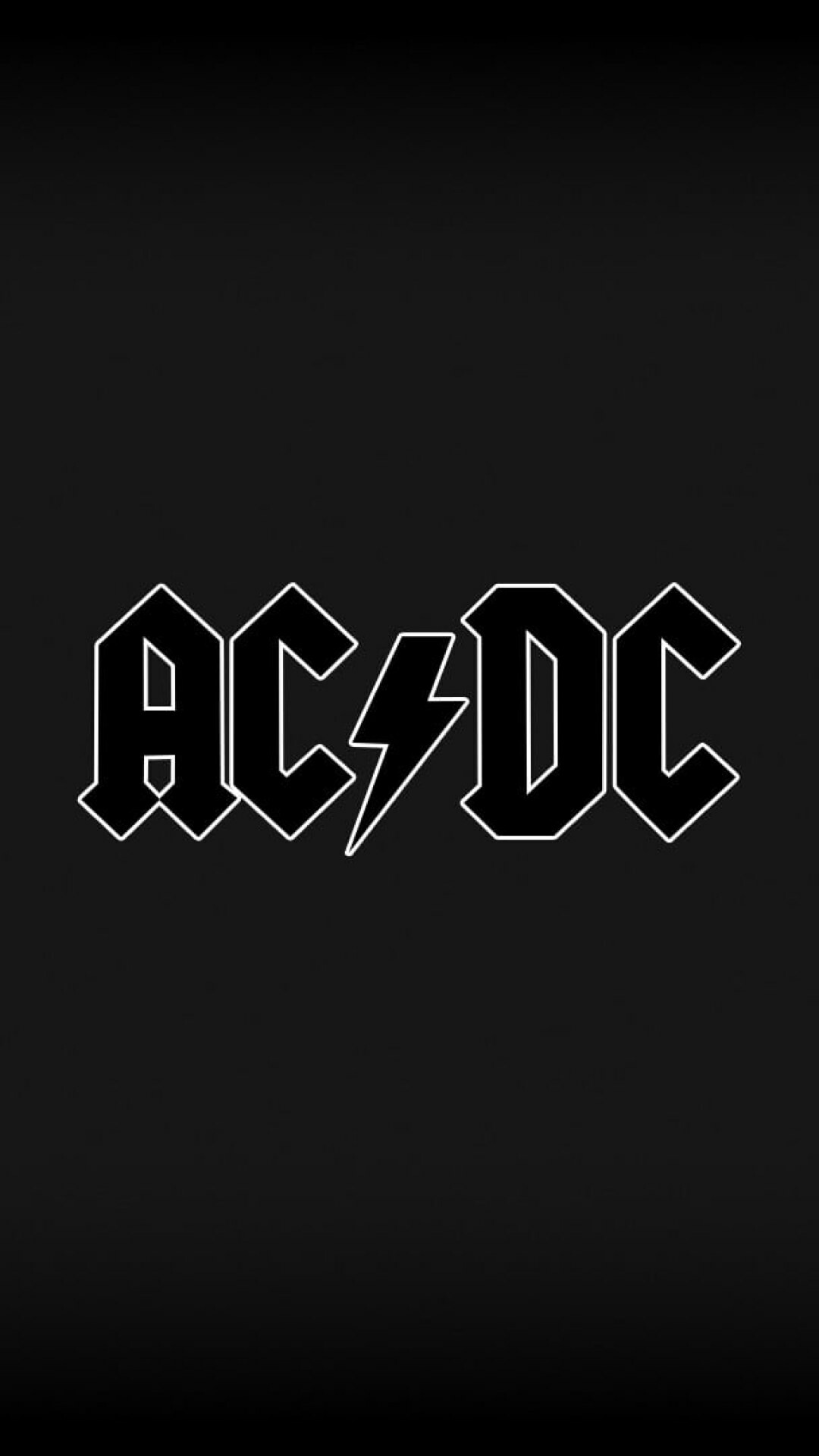 AC/DC, logo on black, rock and roll, personalized wallpaper, 1080x1920 Full HD Phone