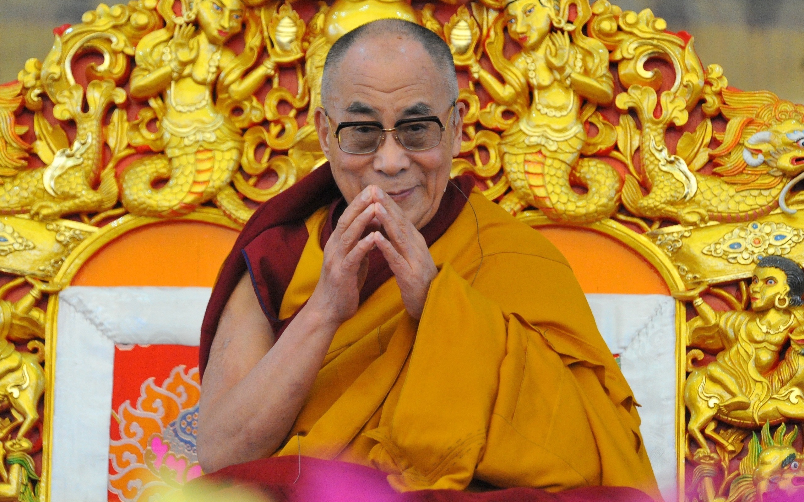 Dalai Lama: The leader and a monk of the Gelug school, the newest school of Tibetan Buddhism. 2560x1600 HD Wallpaper.