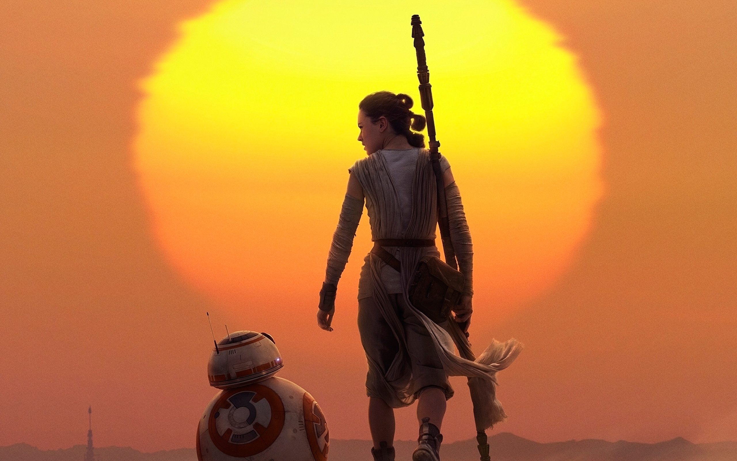 Rey (Star Wars), Loyal droid companion, The Force Awakens, Desktop tablet mobile, 2560x1600 HD Desktop
