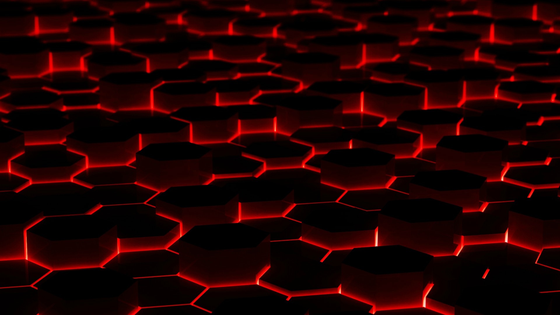 Honeycomb, Glowing red wallpaper, High-quality, Striking design, 1920x1080 Full HD Desktop