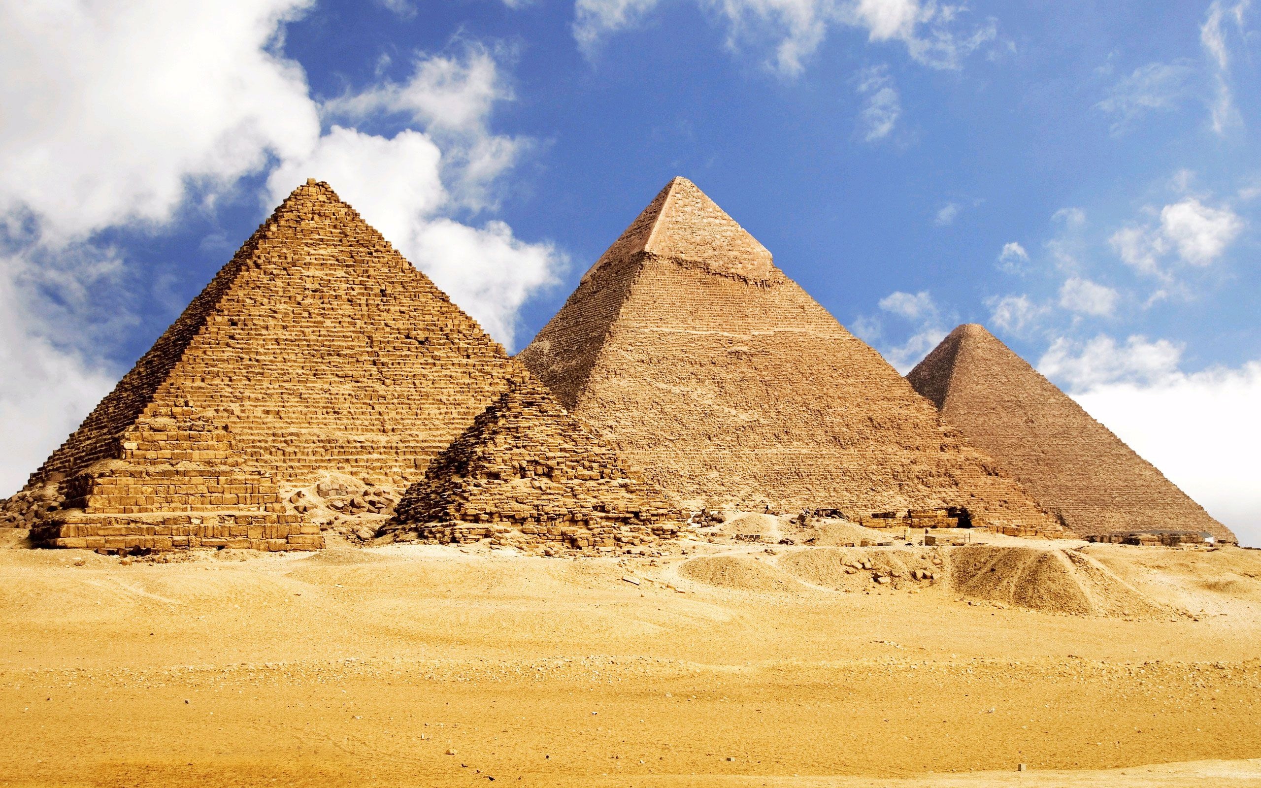 Pyramids of Giza, Backgrounds by John Mercado, Pyramid fascination, Ancient secrets, 2560x1600 HD Desktop