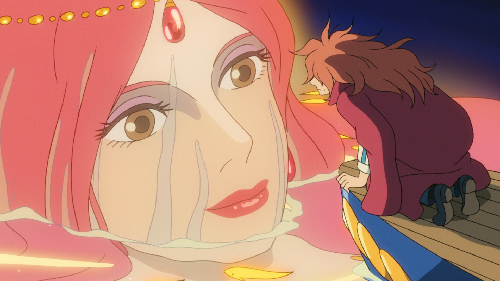 Ponyo: Granmamare, the Goddess of Mercy and the Queen of the ocean. 1920x1080 Full HD Wallpaper.