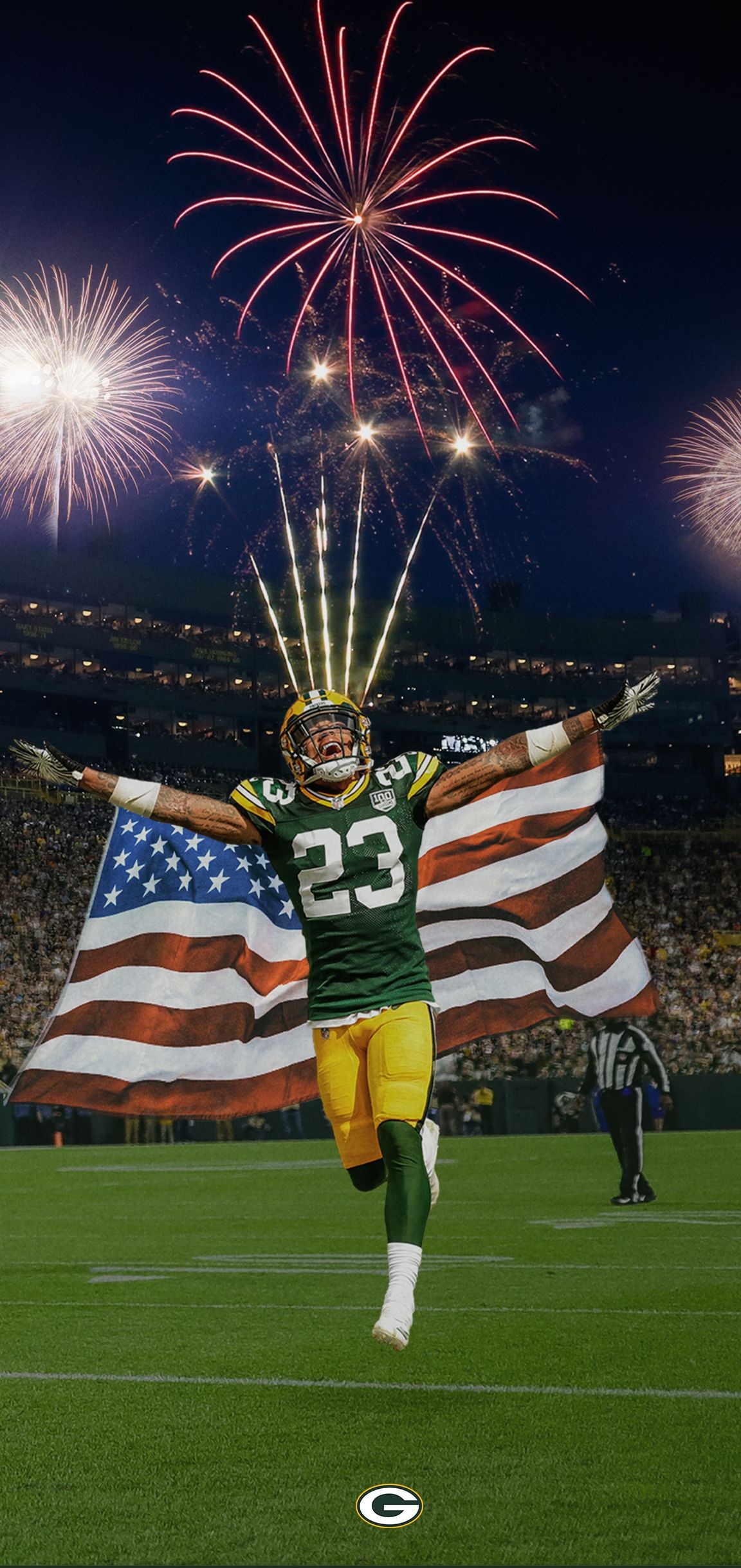 Green Bay Packers: AJ Dillon, An American football running back for the National Football League. 1160x2440 HD Wallpaper.
