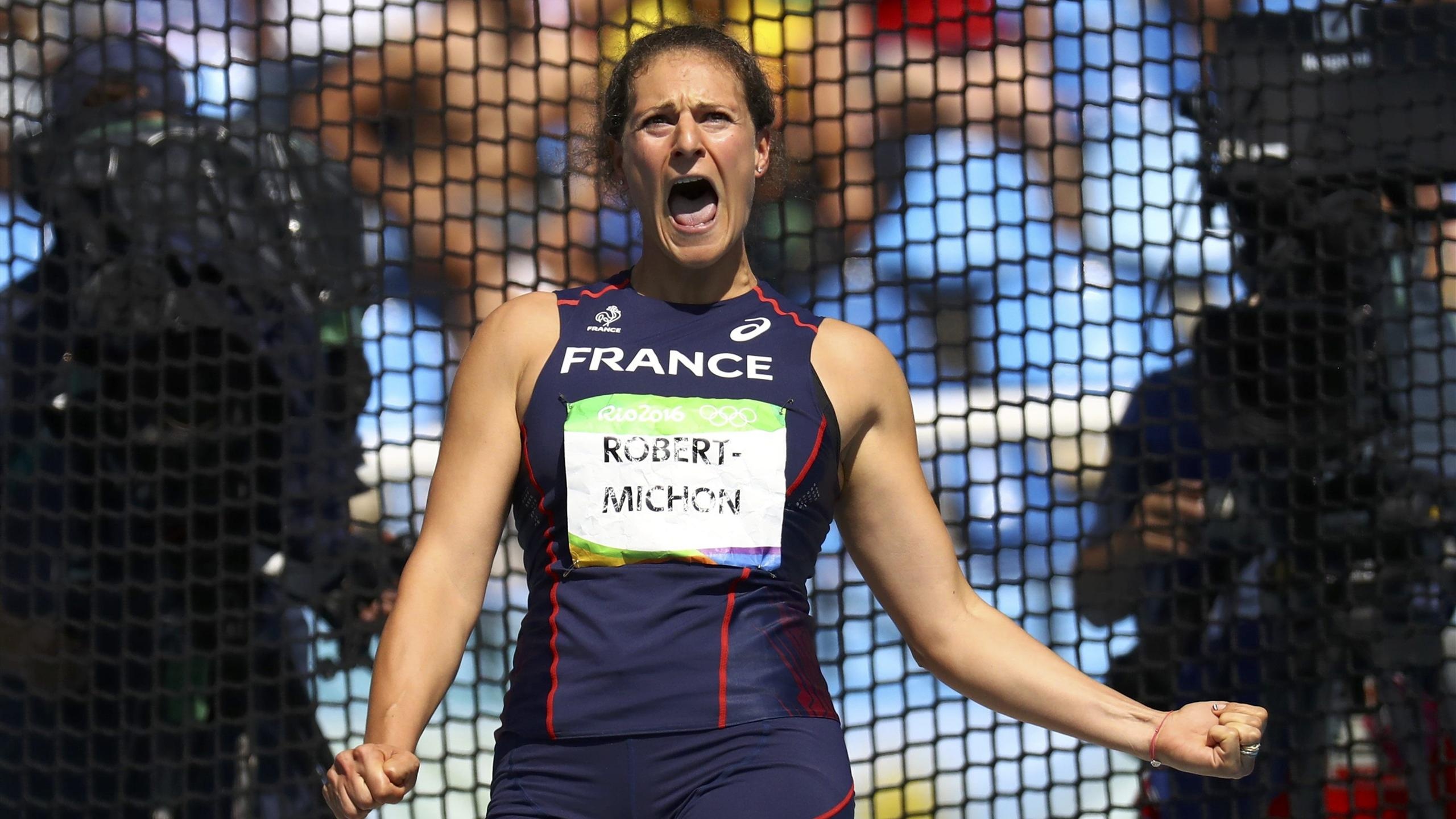 Melina Robert-Michon, Sunday program, French athlete, Eurosport coverage, 2560x1440 HD Desktop