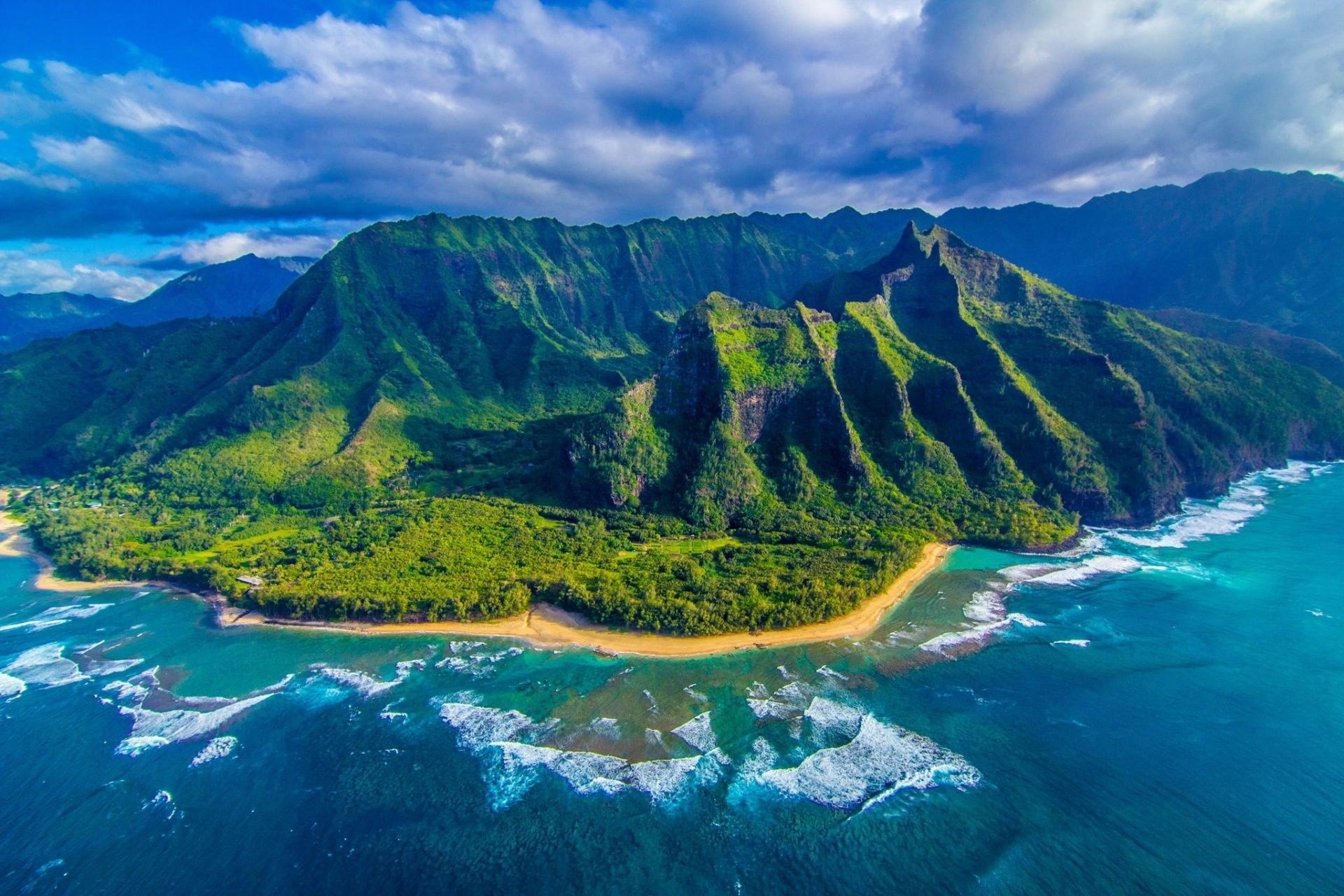 Hawaiian Ocean, Hawaii, Ocean backgrounds, White sandy beaches, 1920x1280 HD Desktop
