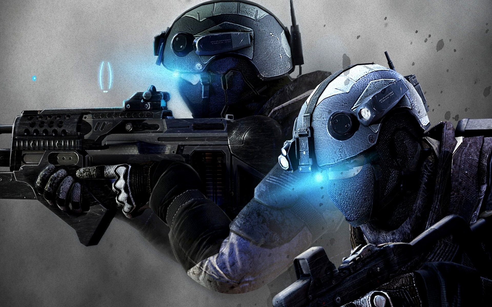 Ghost Recon: Future Soldier: Tavor TAR-21, Hunters equipped with Combat Information System, Tom Clancy's game series. 1920x1200 HD Background.