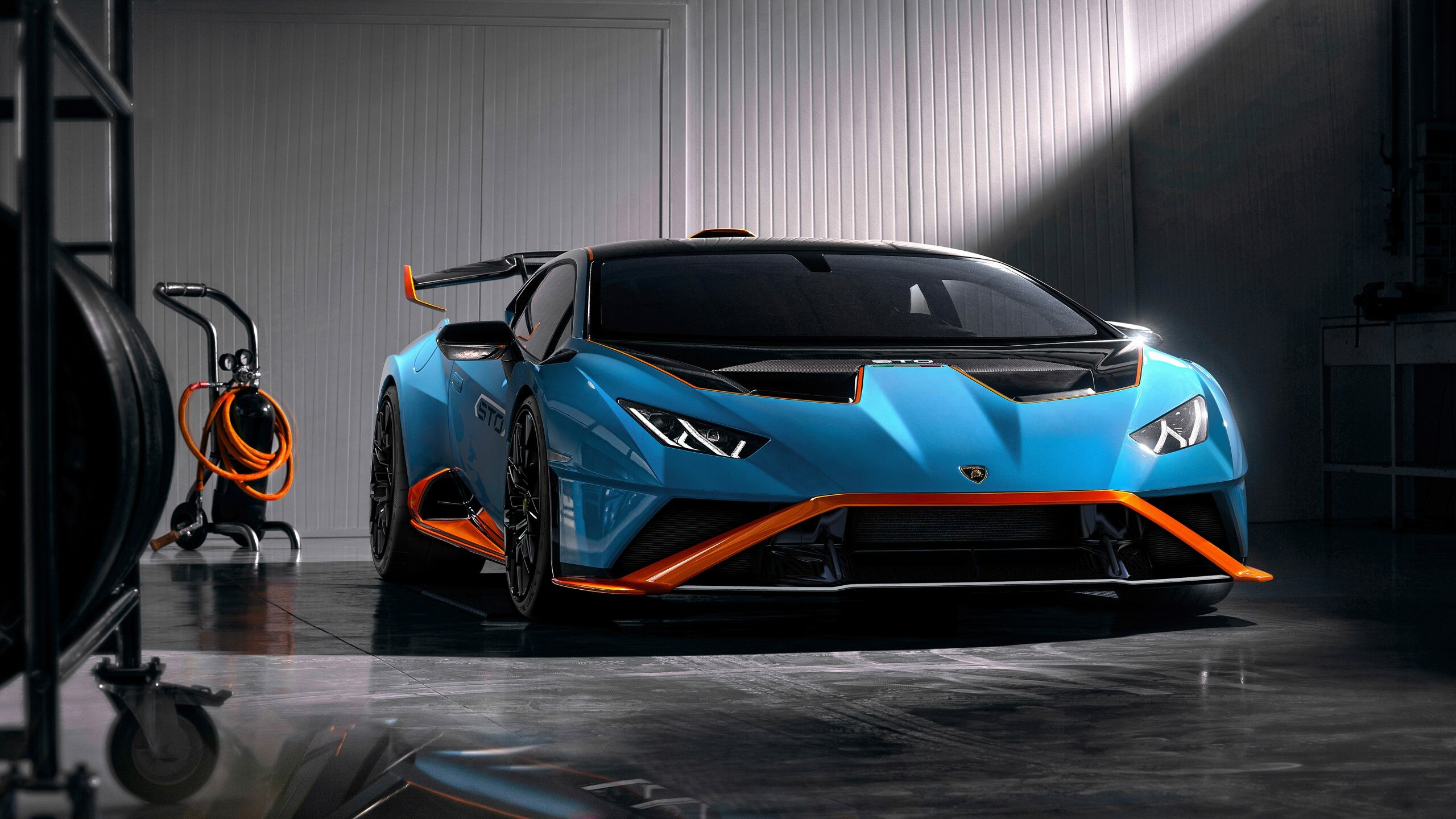 Lamborghini: 2021 Huracan STO, The Italian car manufacturer. 2560x1440 HD Wallpaper.