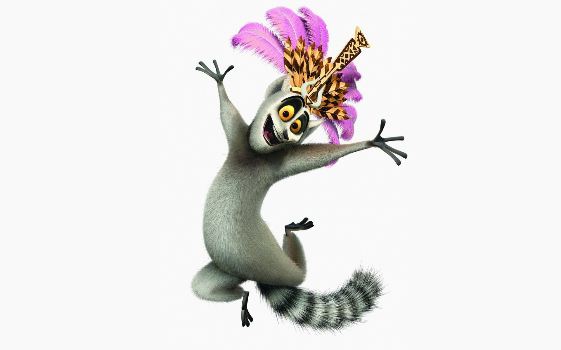 Madagascar (Movie): King Julien, ruling the lemur kingdom, Fictional character. 1920x1200 HD Wallpaper.
