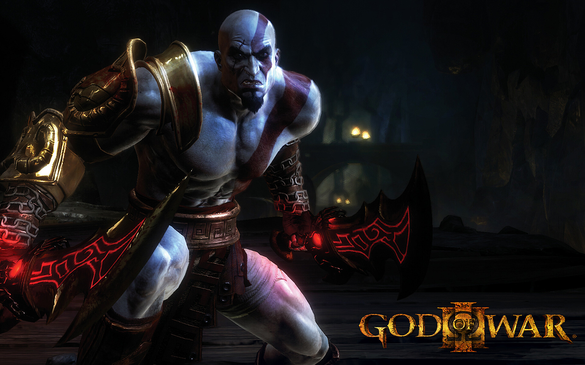 God of War: He is usually portrayed as being oblivious to all else and is stoic, bloodthirsty, and arrogant in nature, often engaging in morally ambiguous activities and performing acts of extreme violence, Action-adventure game. 1920x1200 HD Wallpaper.