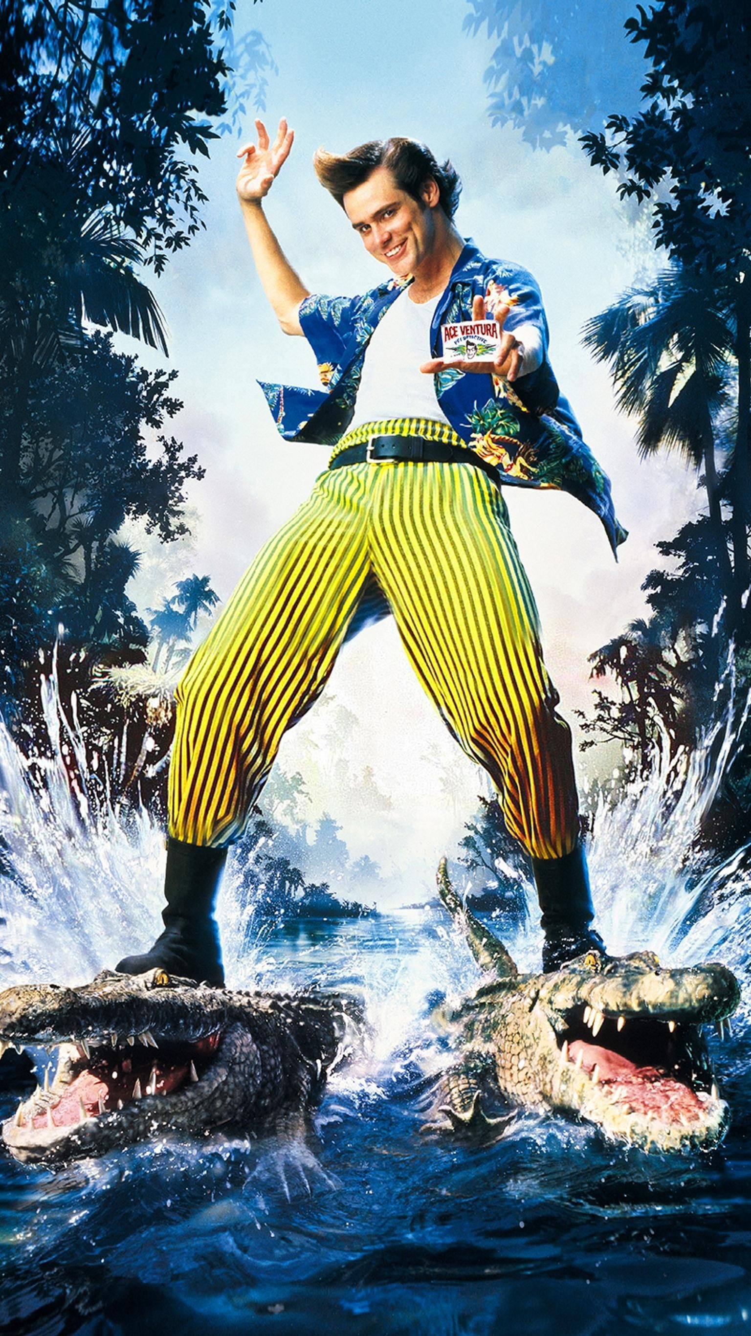 Ace Ventura: A goofy detective specializing in animals, Fictional character. 1540x2740 HD Background.