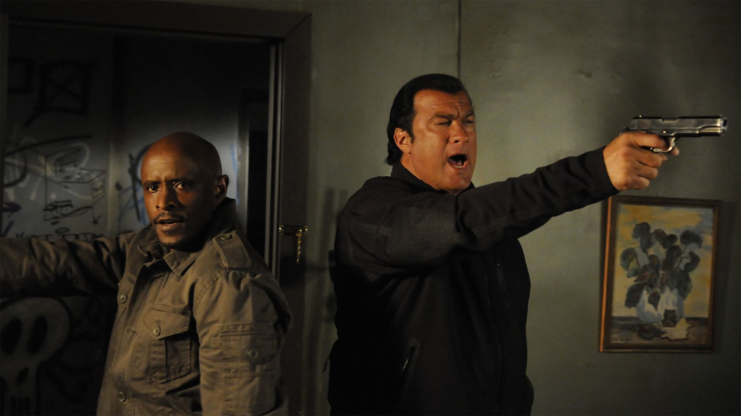 Steven Seagal: The Keeper, A 2009 American action film, Trevor Johnson and Roland Sallinger, Directed by Keoni Waxman. 2500x1410 HD Background.