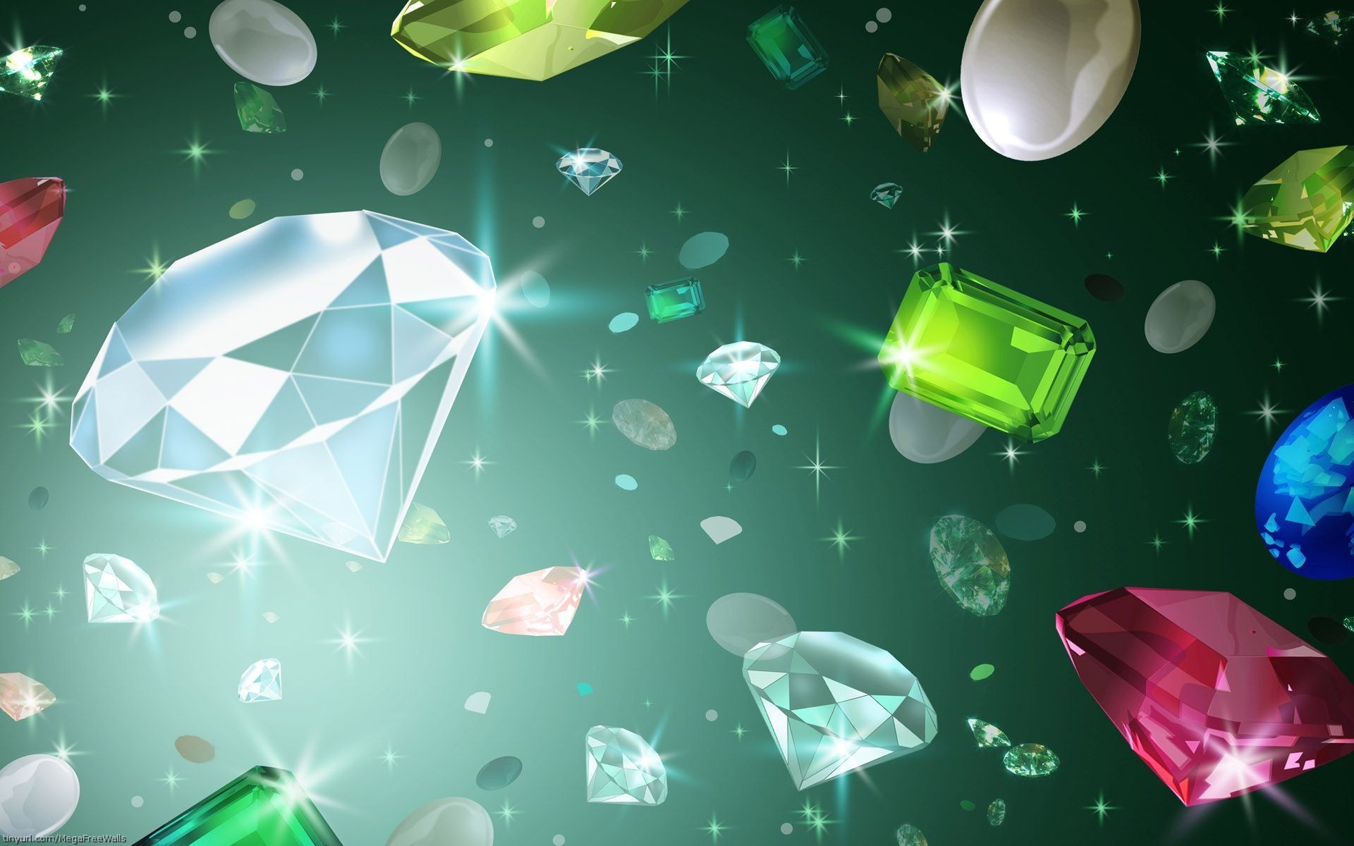 Crystal-clear diamonds, Transparent beauty, Exquisite gemstones, Prismatic reflections, 1920x1200 HD Desktop