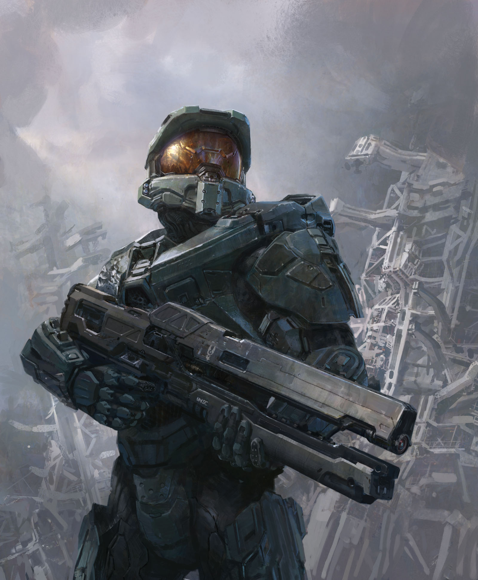 Master Chief from the Halo series, Game art HQ, Gaming character, Iconic figure, 1600x1950 HD Phone