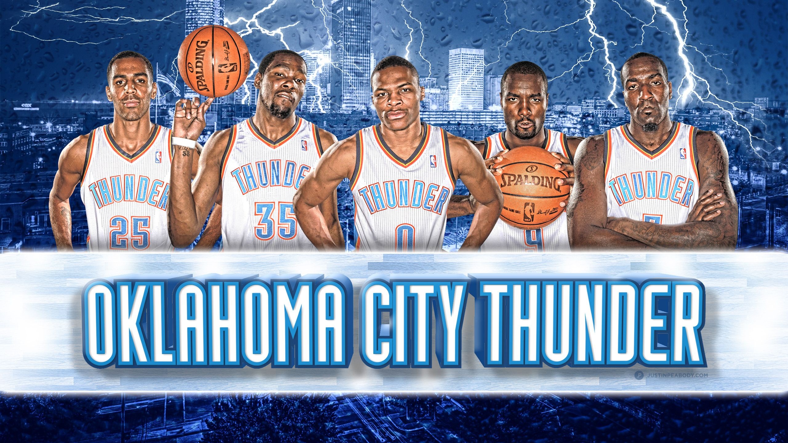 Oklahoma City Thunder, 2014 wallpaper, Sport wallpapers, Basketball team, 2560x1440 HD Desktop