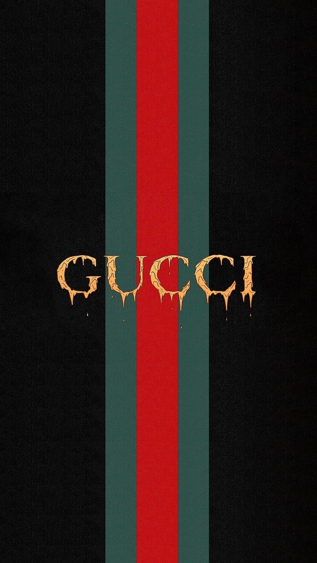 Gucci: Gucci's branding, The red and green stripe, The symbol of the company's pride from its roots. 1080x1920 Full HD Background.