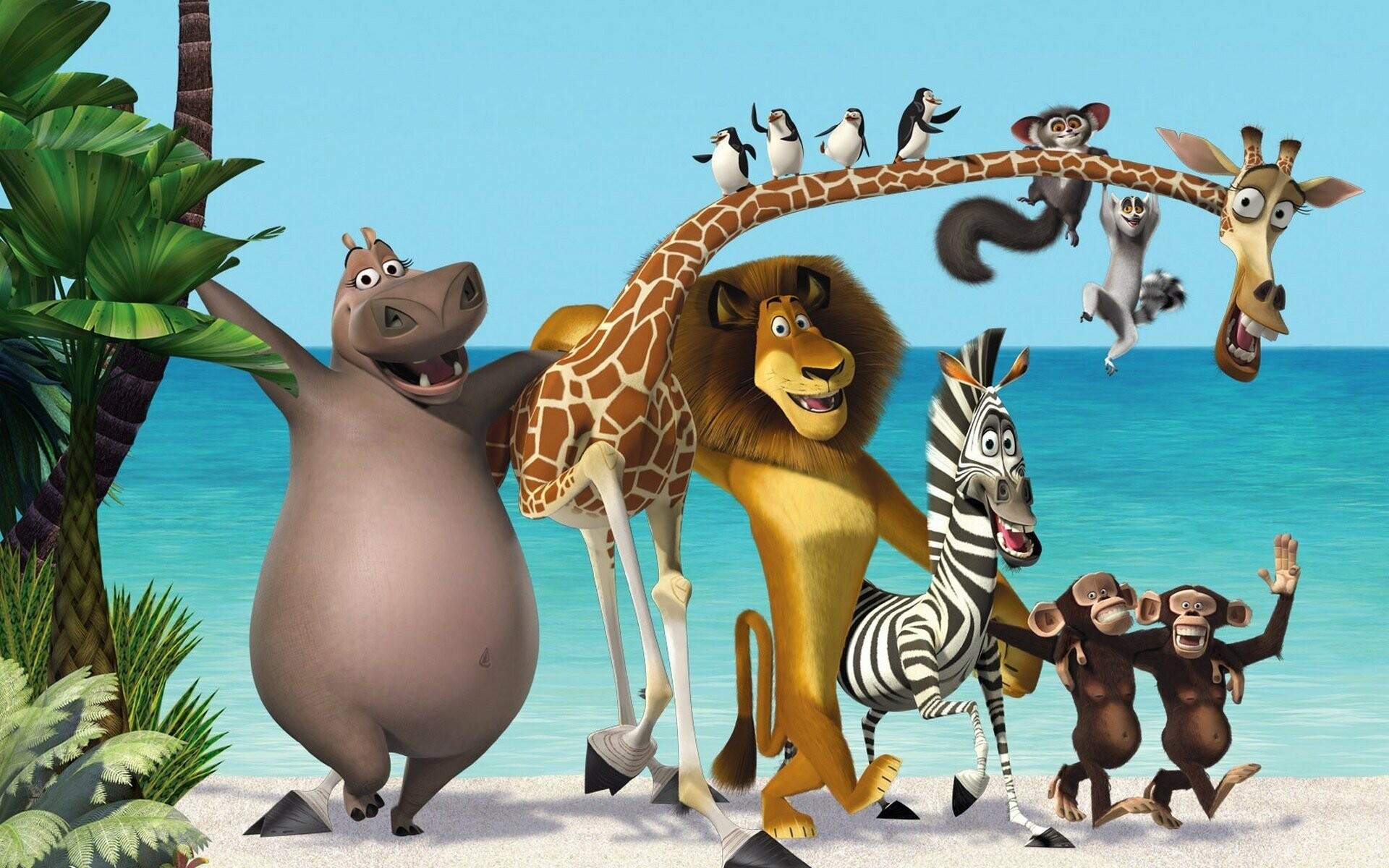 Madagascar (Movie): Europe's Most Wanted, A 2012 American computer-animated circus comedy film, The third installment. 1920x1200 HD Background.