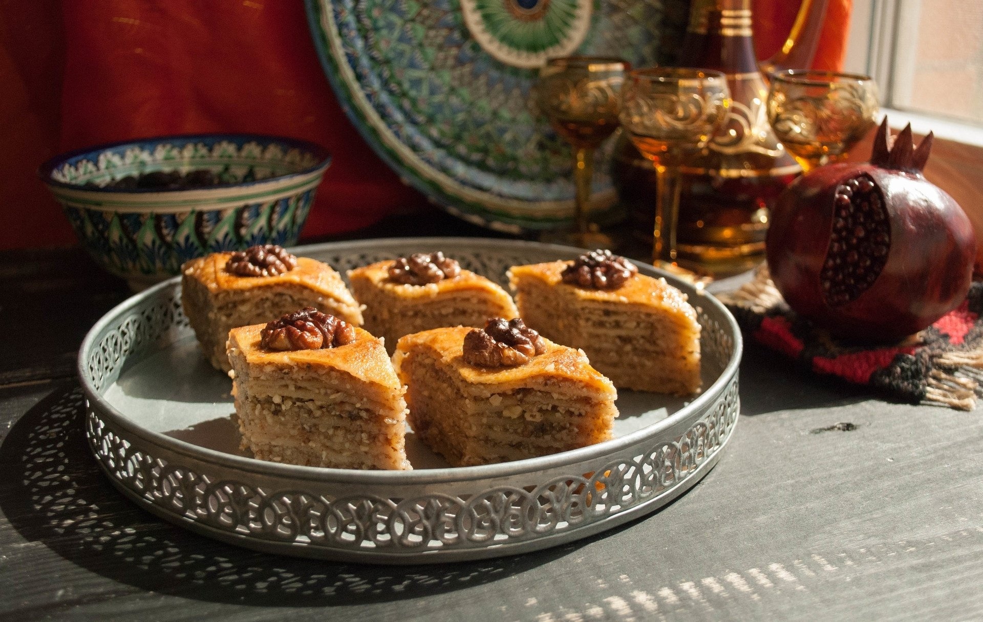 Baklava: Served as a dessert during special occasions, Walnuts. 1920x1220 HD Background.