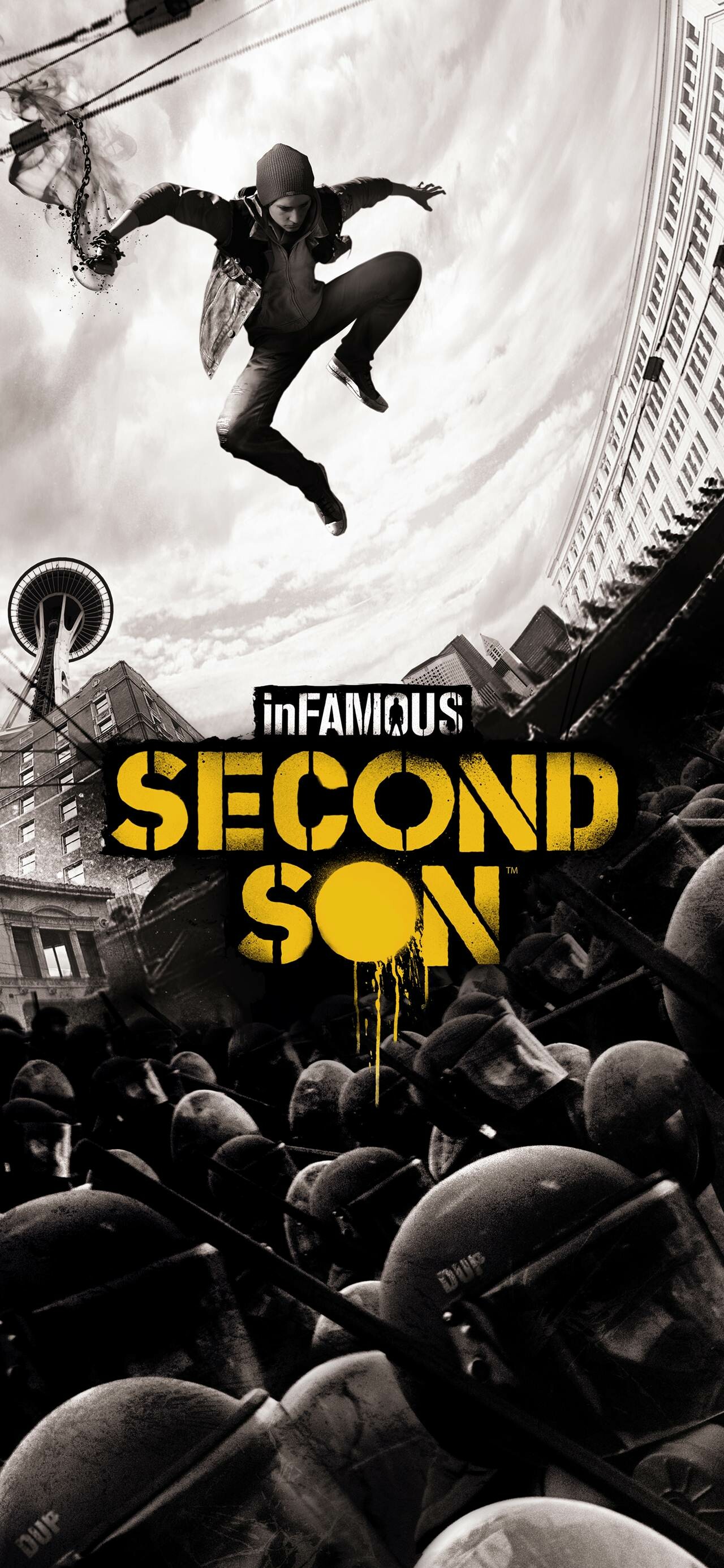 inFAMOUS: Second Son, The game introduces a new character, Delsin Rowe, a graffiti artist. 1280x2780 HD Background.
