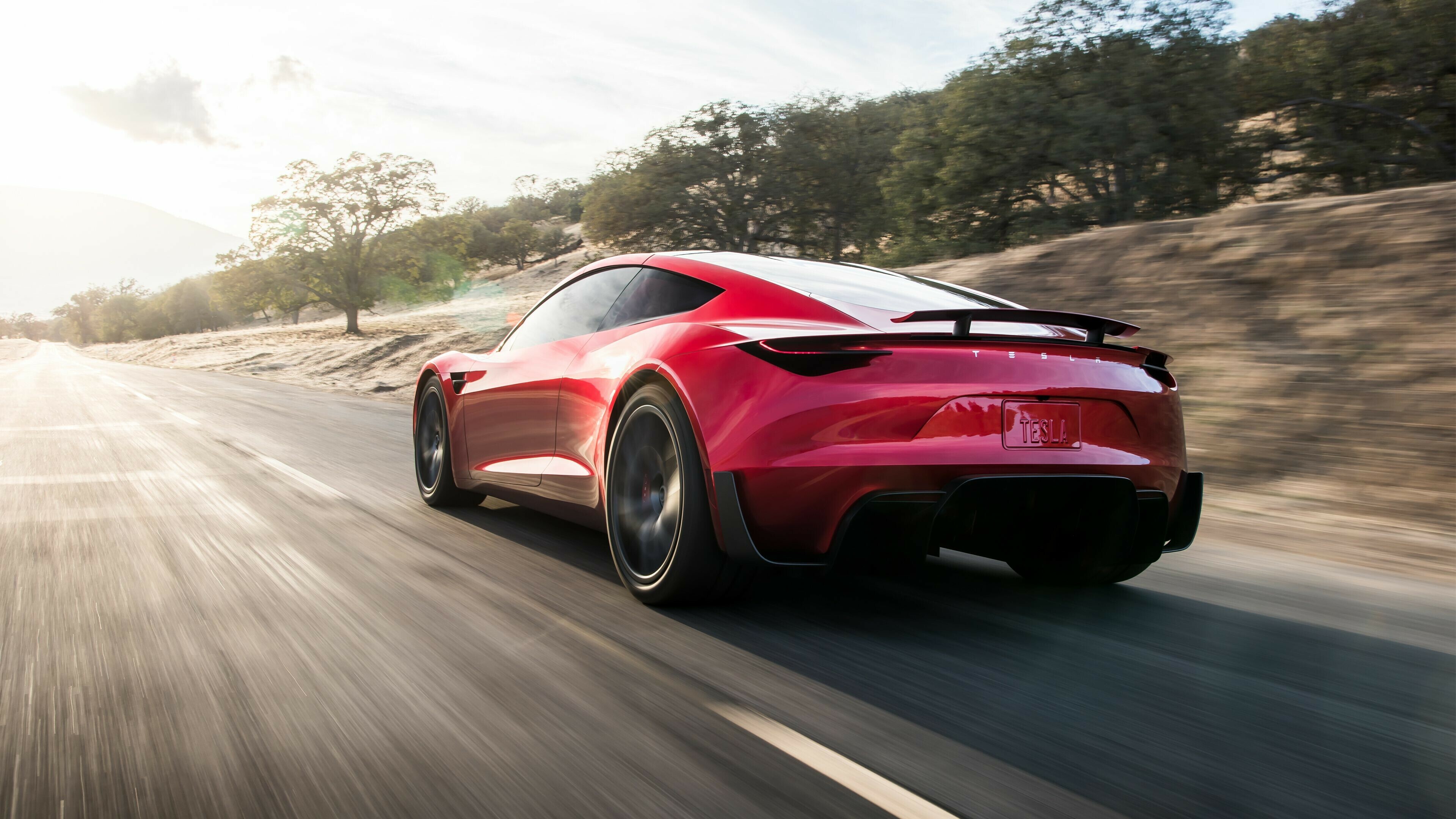 Tesla Model S: Company led by billionaire Elon Musk, A battery-powered liftback car. 3840x2160 4K Wallpaper.