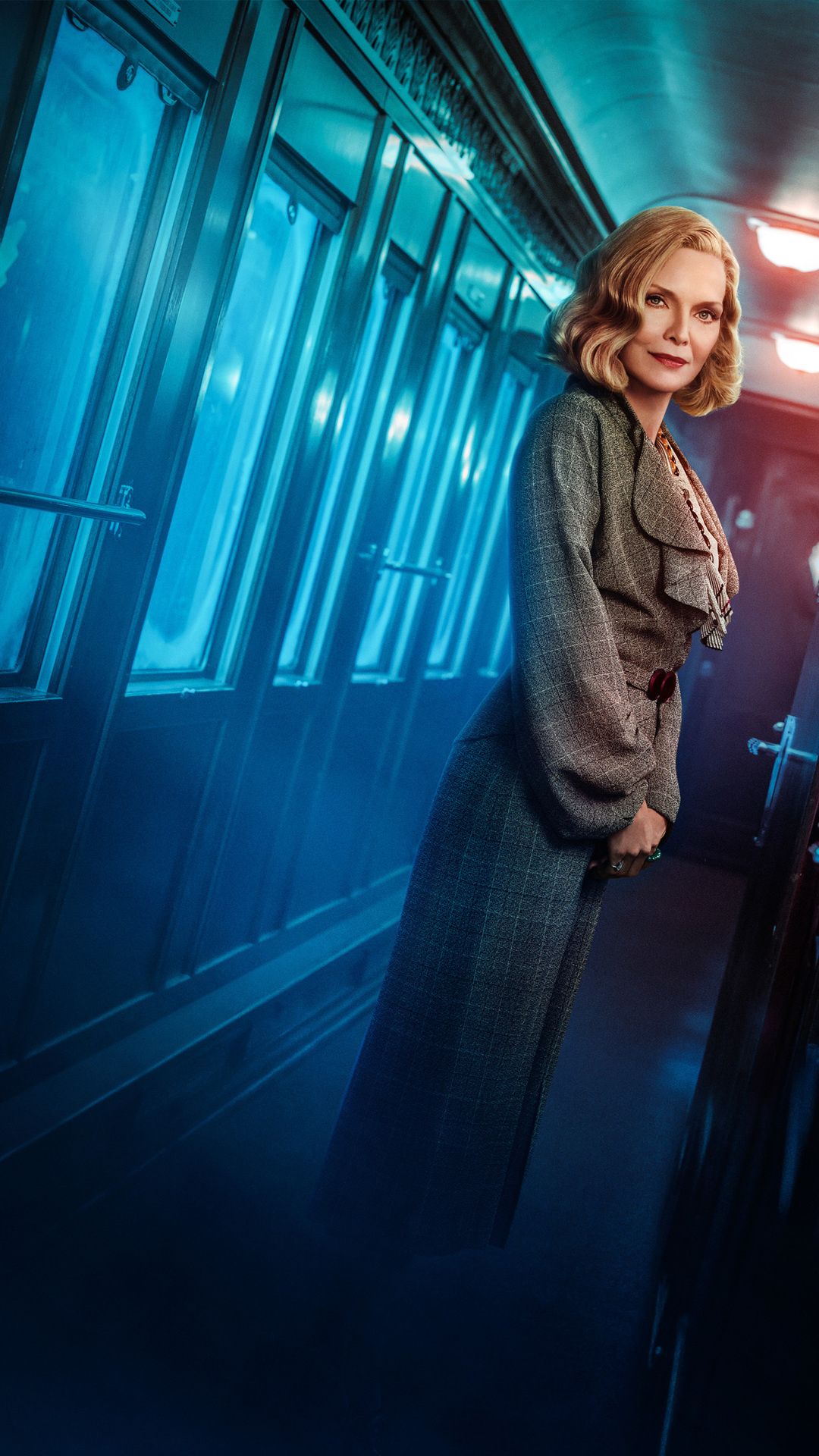 Michelle Pfeiffer, Mrs. Hubbard, Murder on the Orient Express, 4K wallpapers, 1080x1920 Full HD Phone