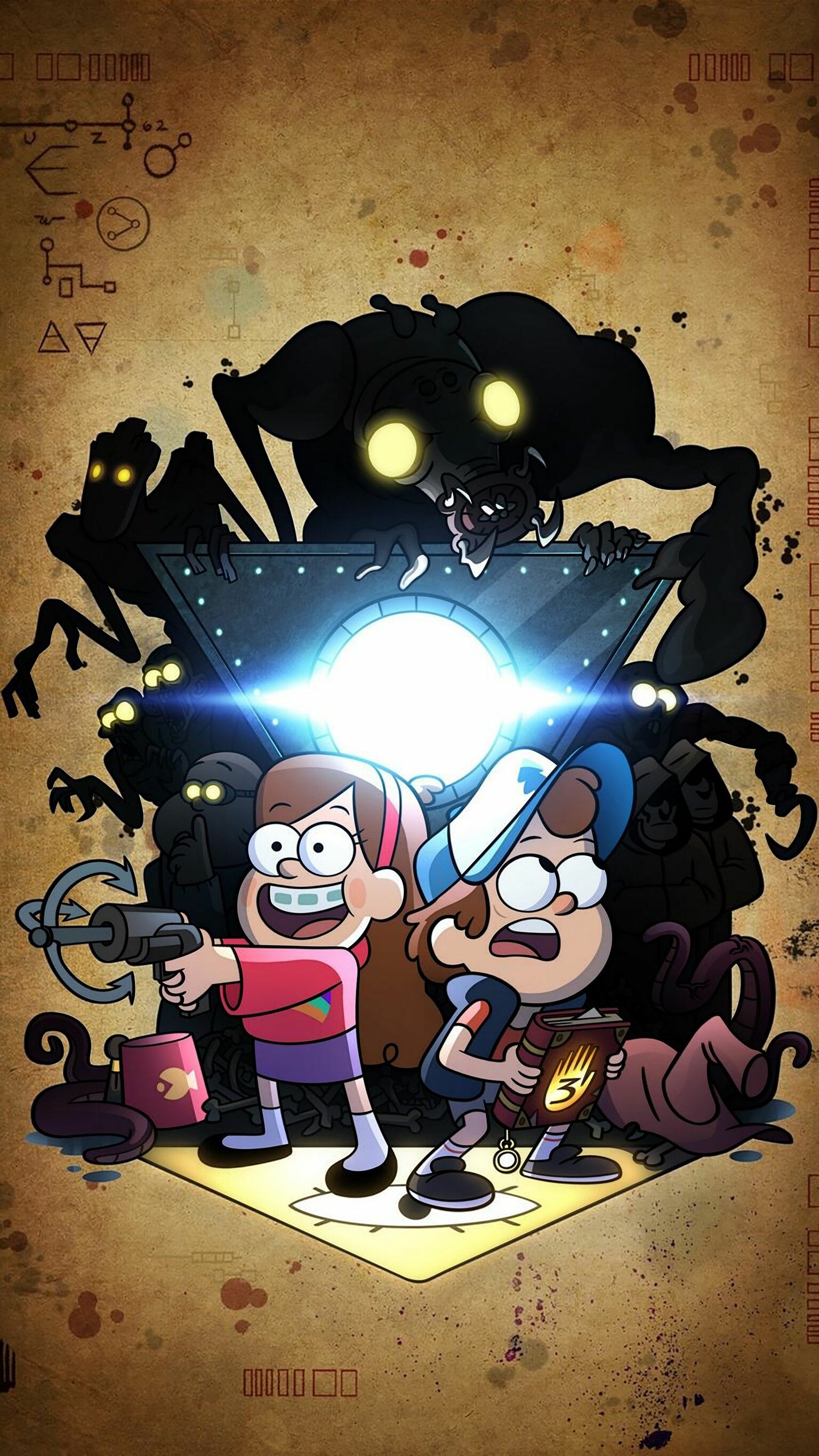 Gravity Falls: The series follows the adventures of Dipper Pines and his twin sister Mabel. 1540x2740 HD Background.